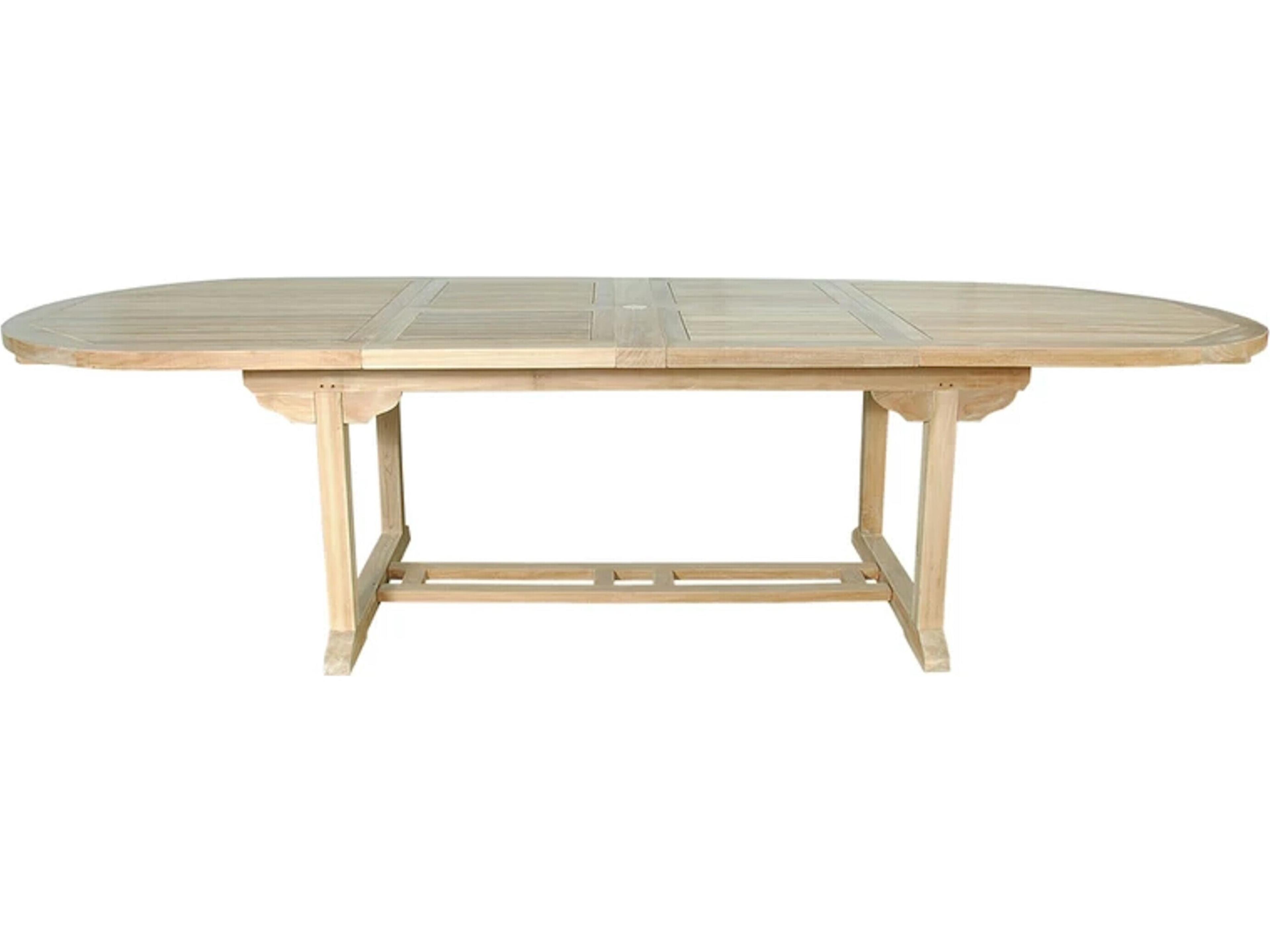 Anderson Teak Bahama Oval Extendable Table with Double Extensions
