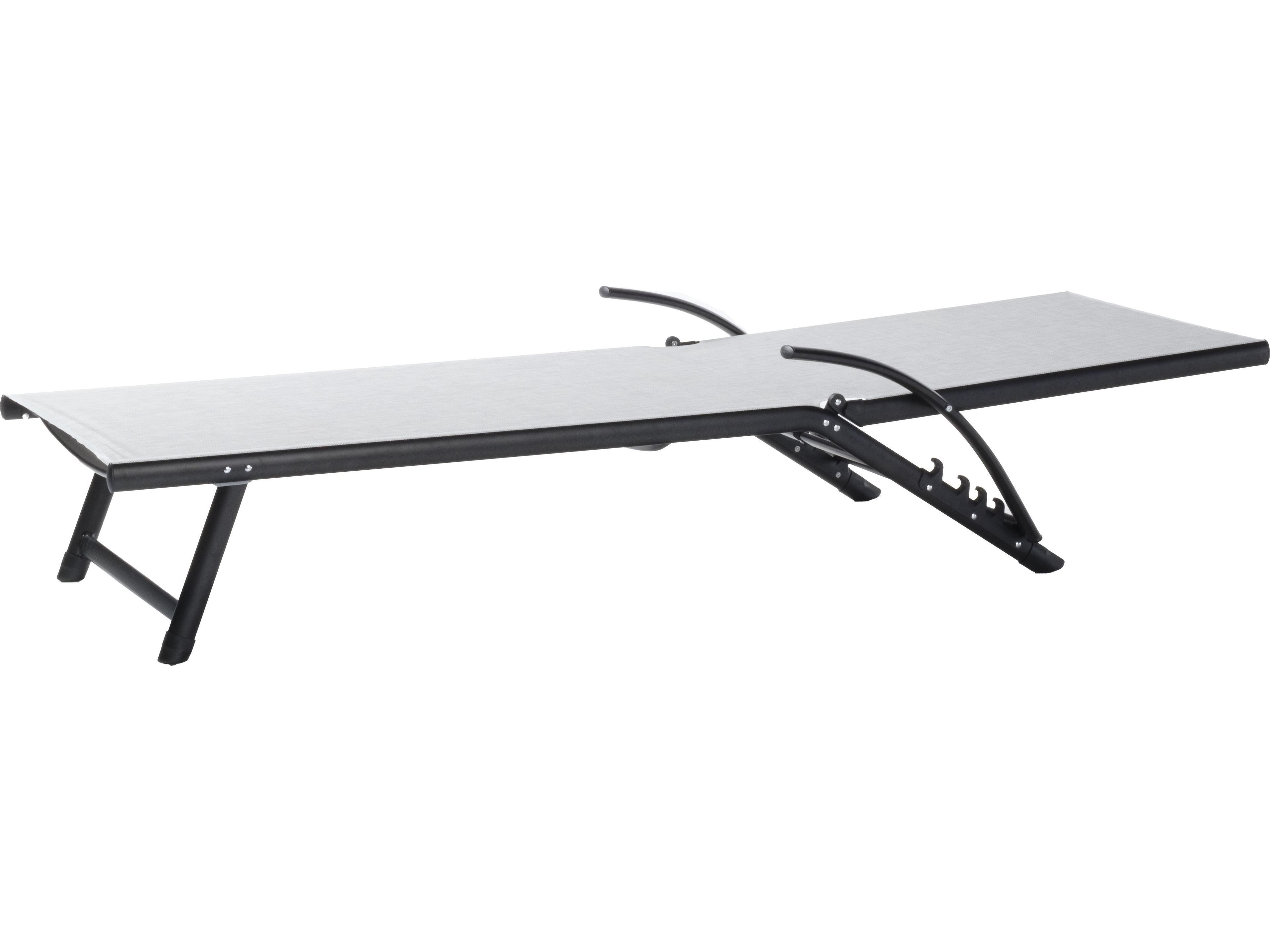 Alfresco Home Oceanview Soho Black Aluminum Patio Chaise Lounge