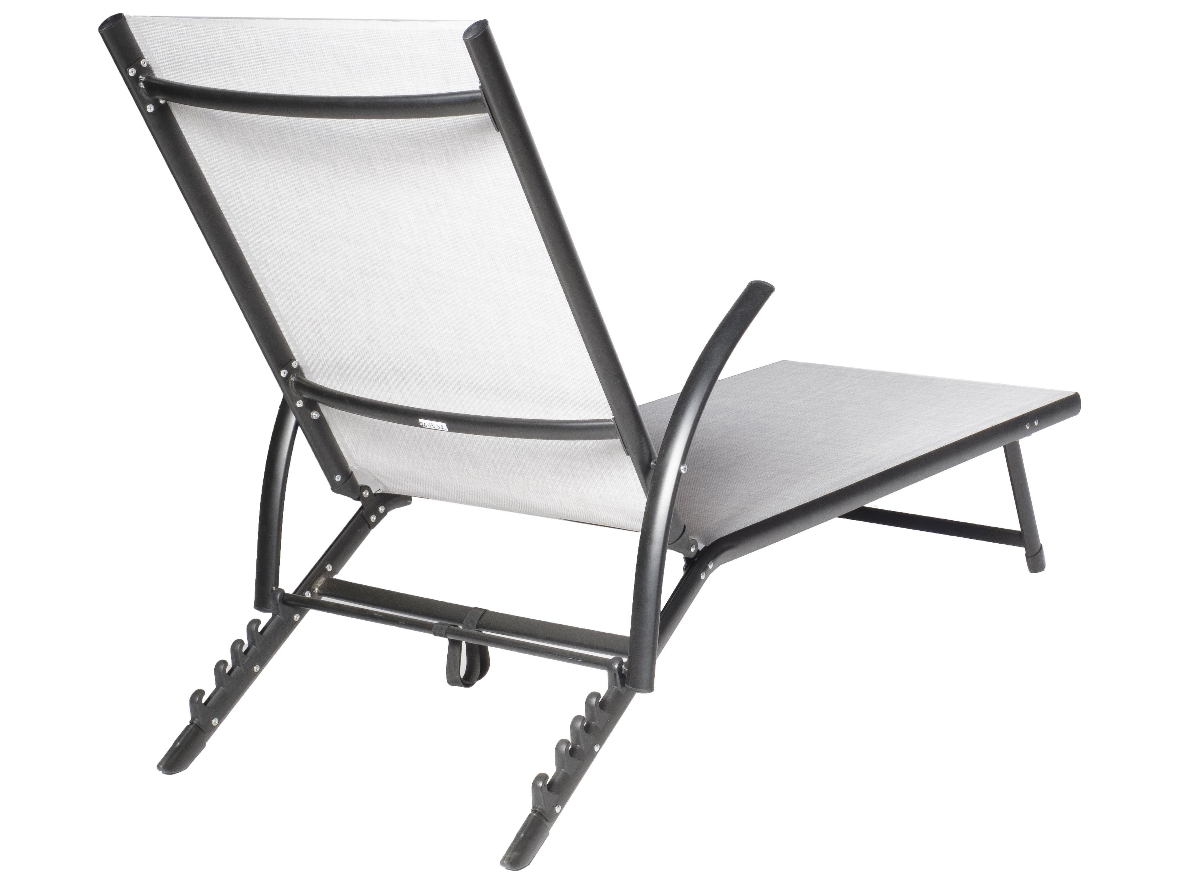 Alfresco Home Oceanview Soho Black Aluminum Patio Chaise Lounge