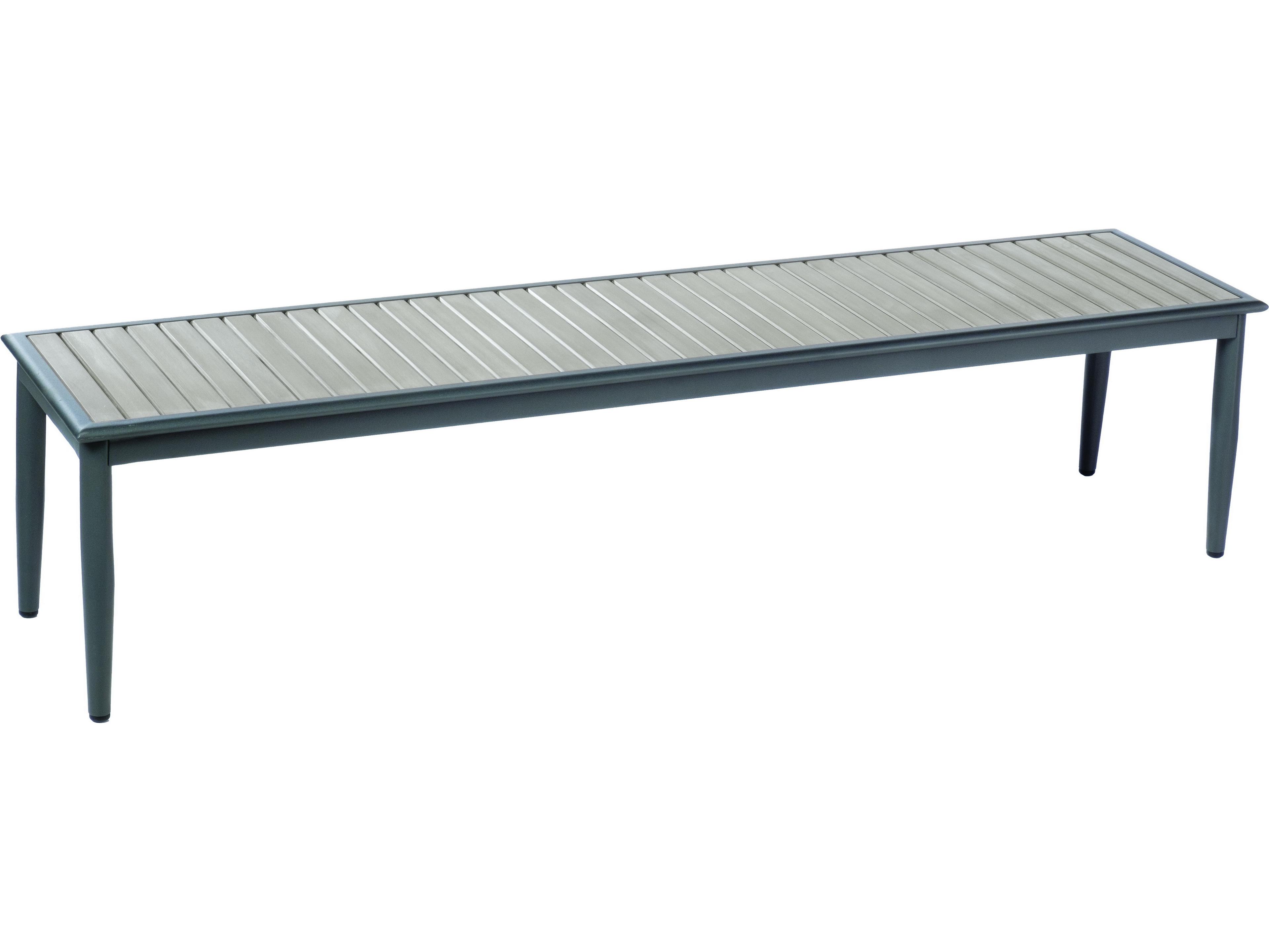 Genevieve Dark Grey Polywood Outdoor Patio Bench