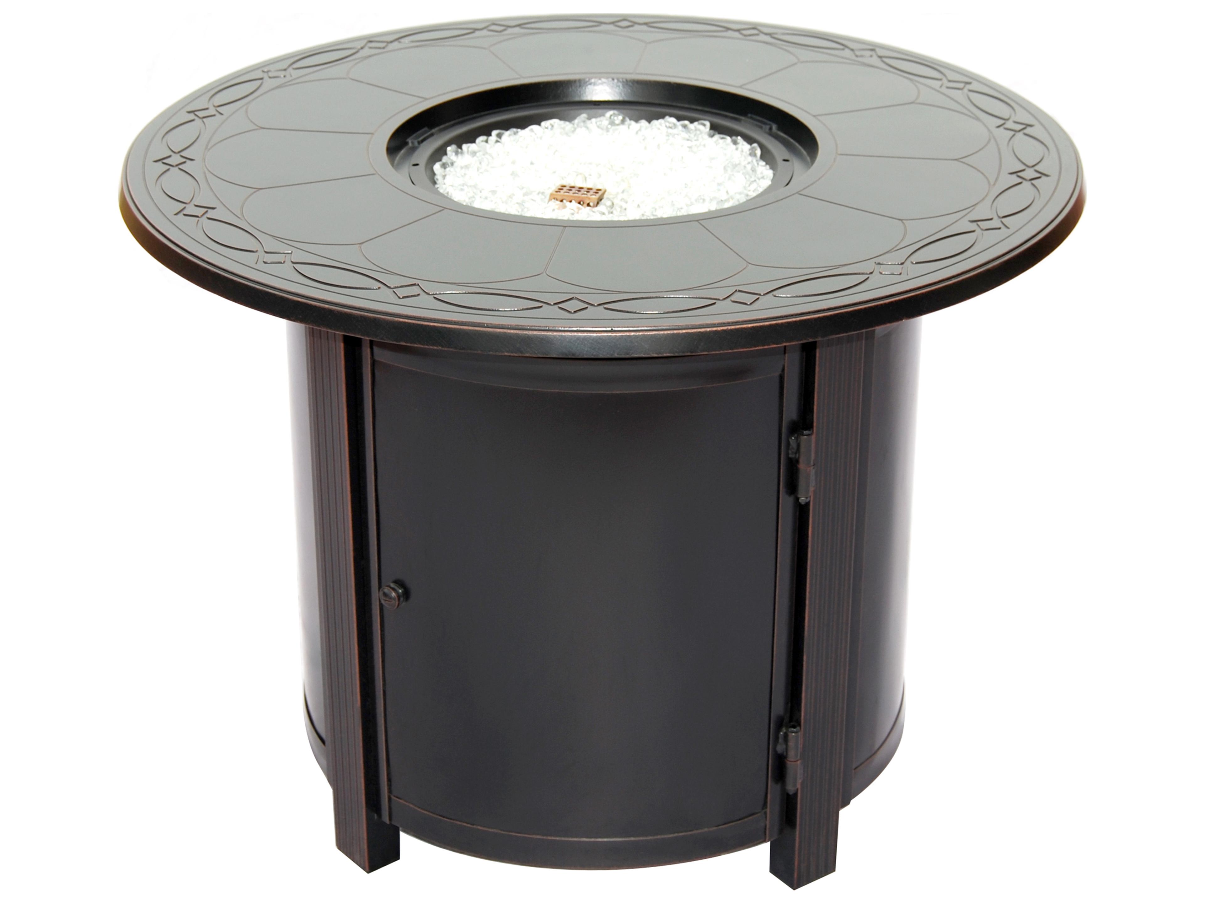 Alfresco Home Hartwick Topaz Cast Aluminum Round Outdoor Fire Pit Table