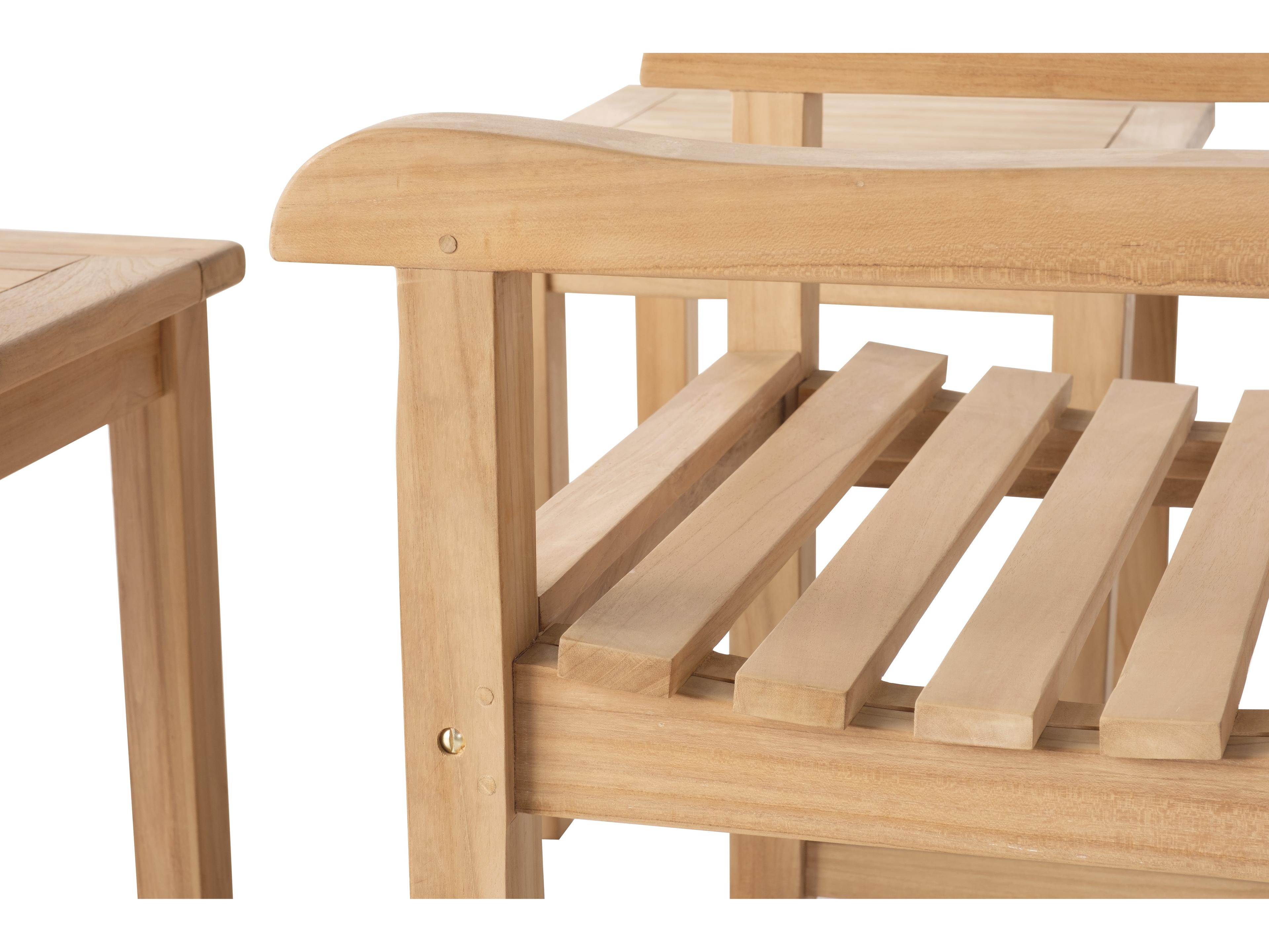 Alfresco Home Whitby Super Teak Outdoor Patio Lounge Chairs