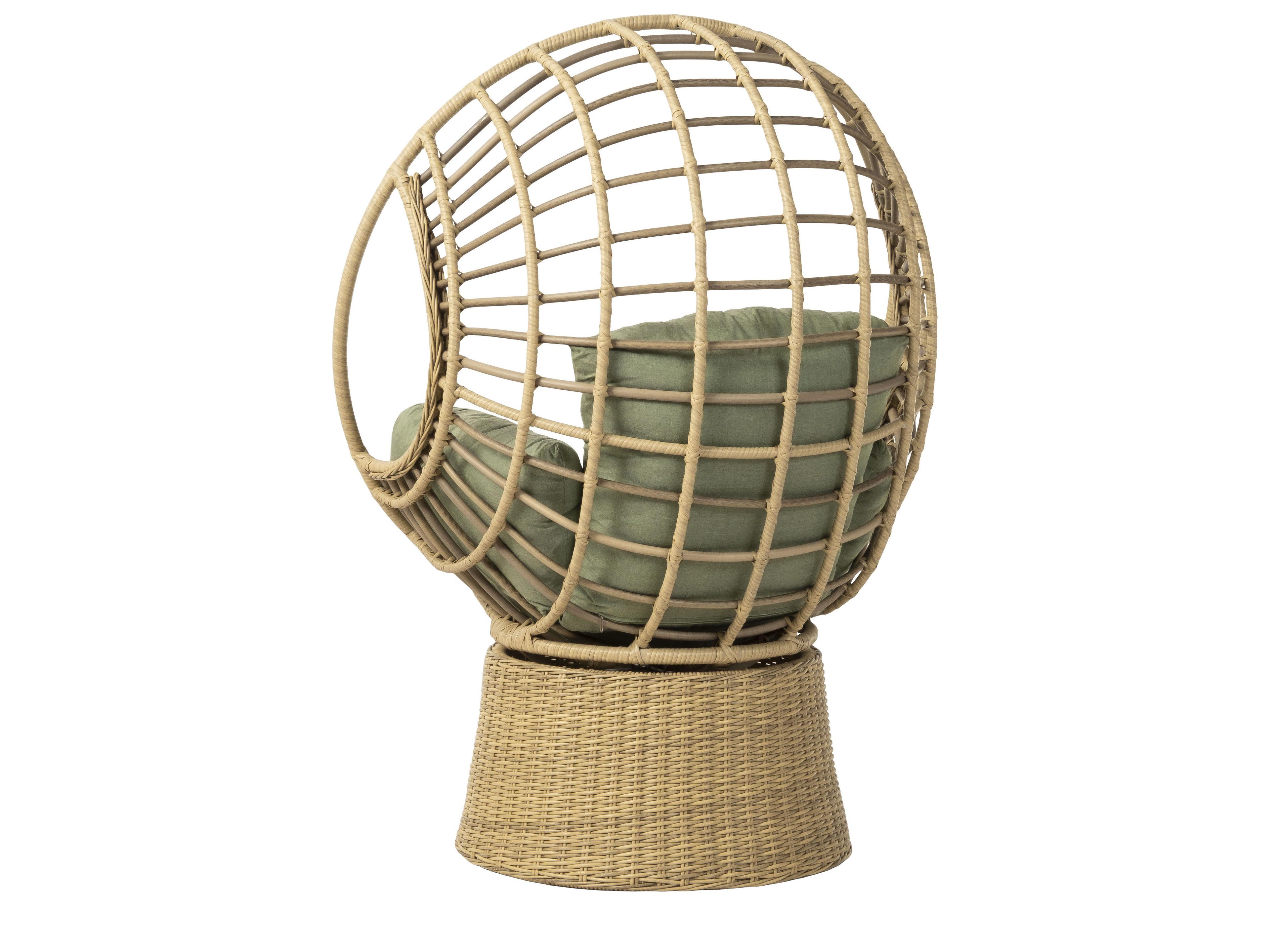 Alfresco Home Nadine Wicker Swivel Outdoor Lounge Chair