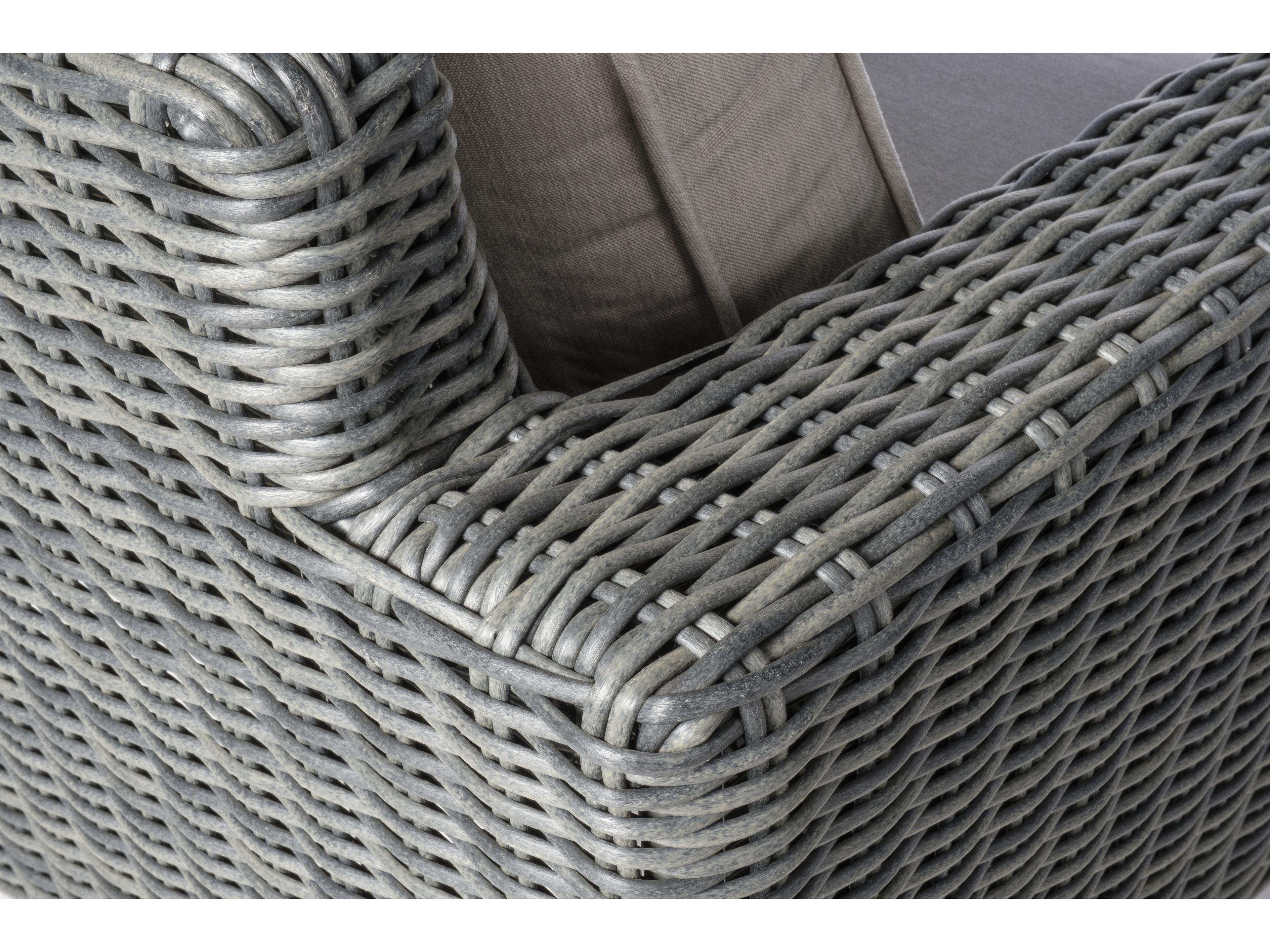 Alfresco Home Castlewood Stone Wicker Outdoor Patio Lounge Set