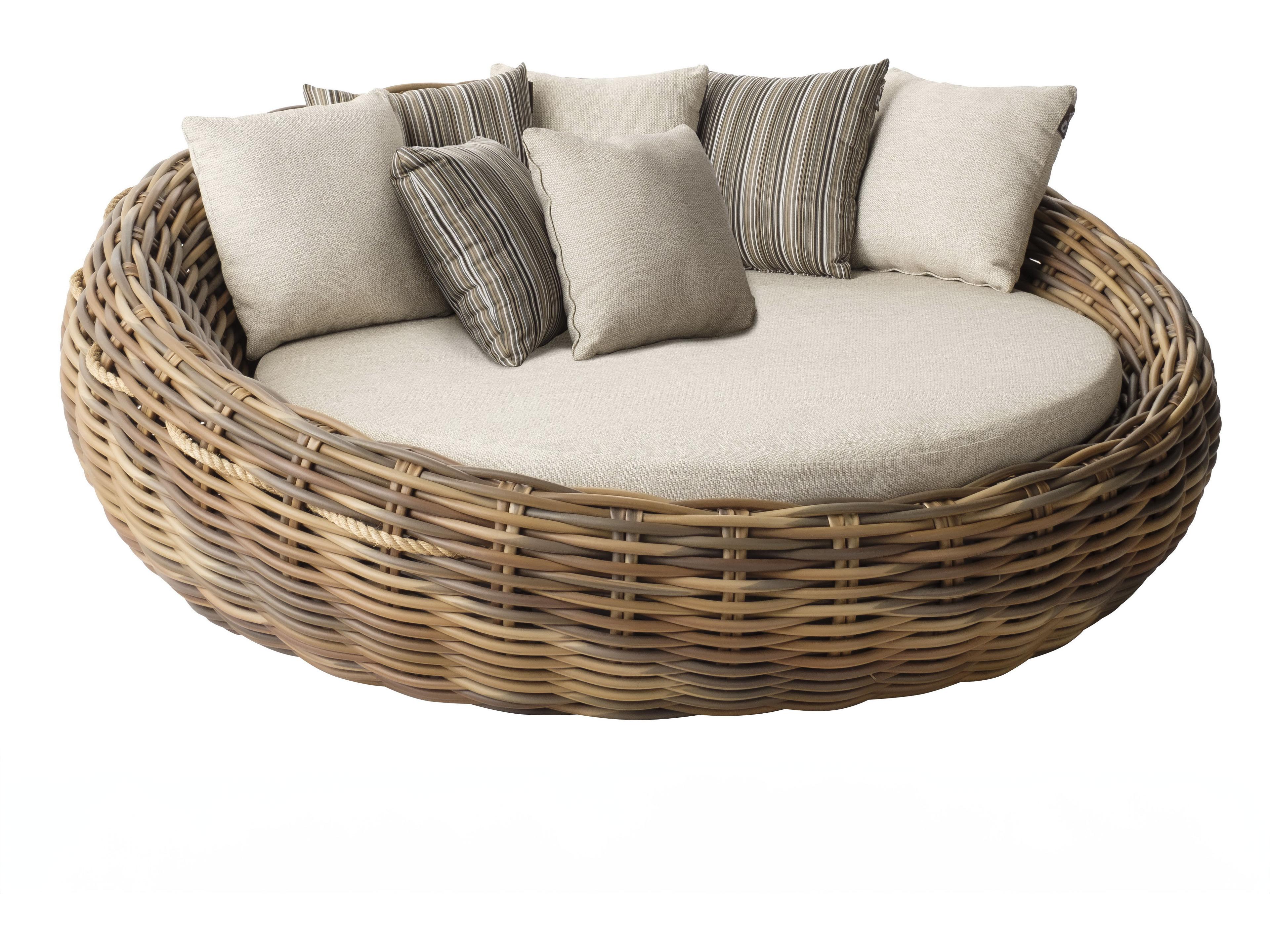Cocoon Wicker Cushion Patio Lounge Bed
