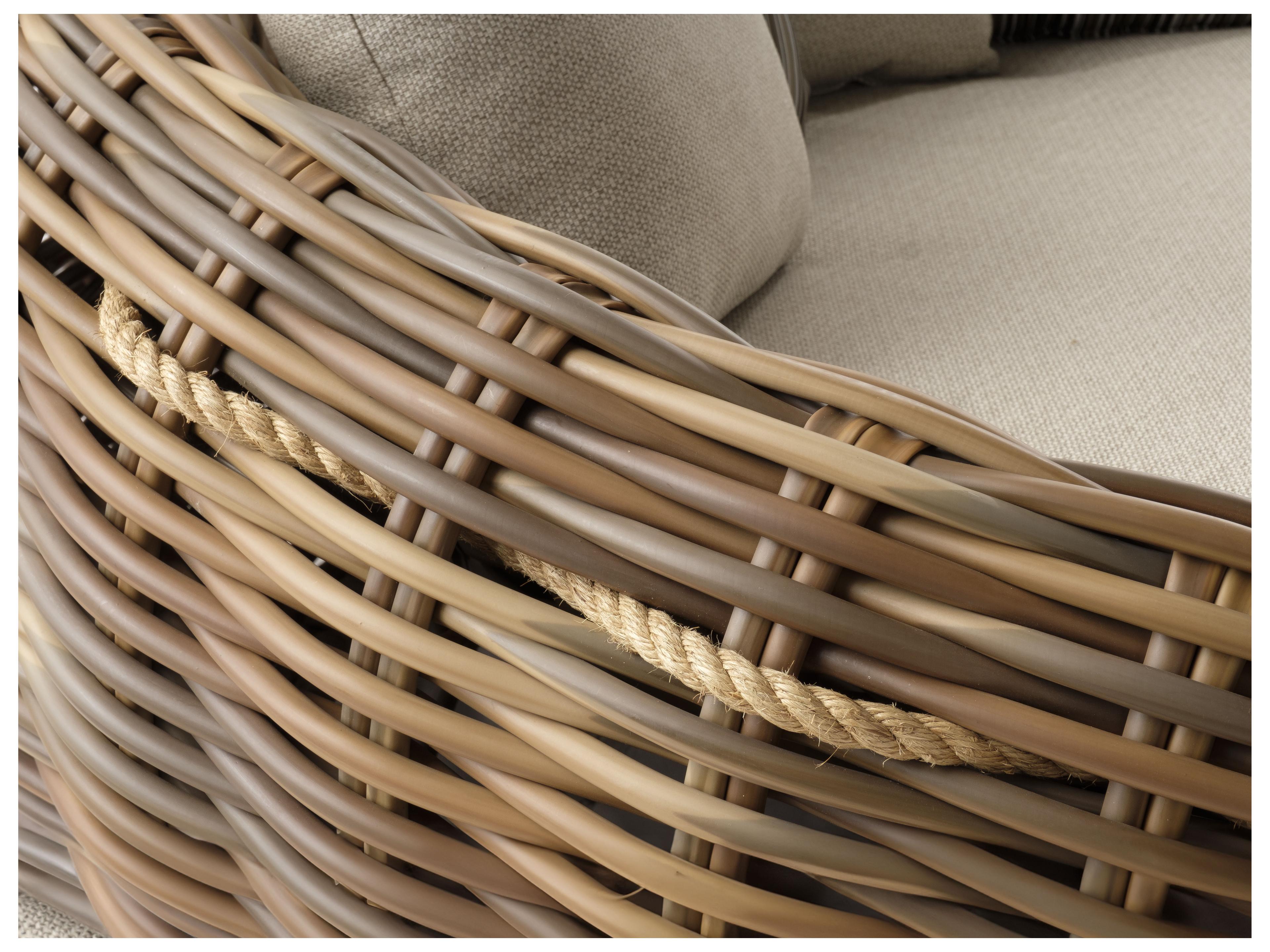 Alfresco Home Cocoon Wicker Cushion Patio Lounge Bed