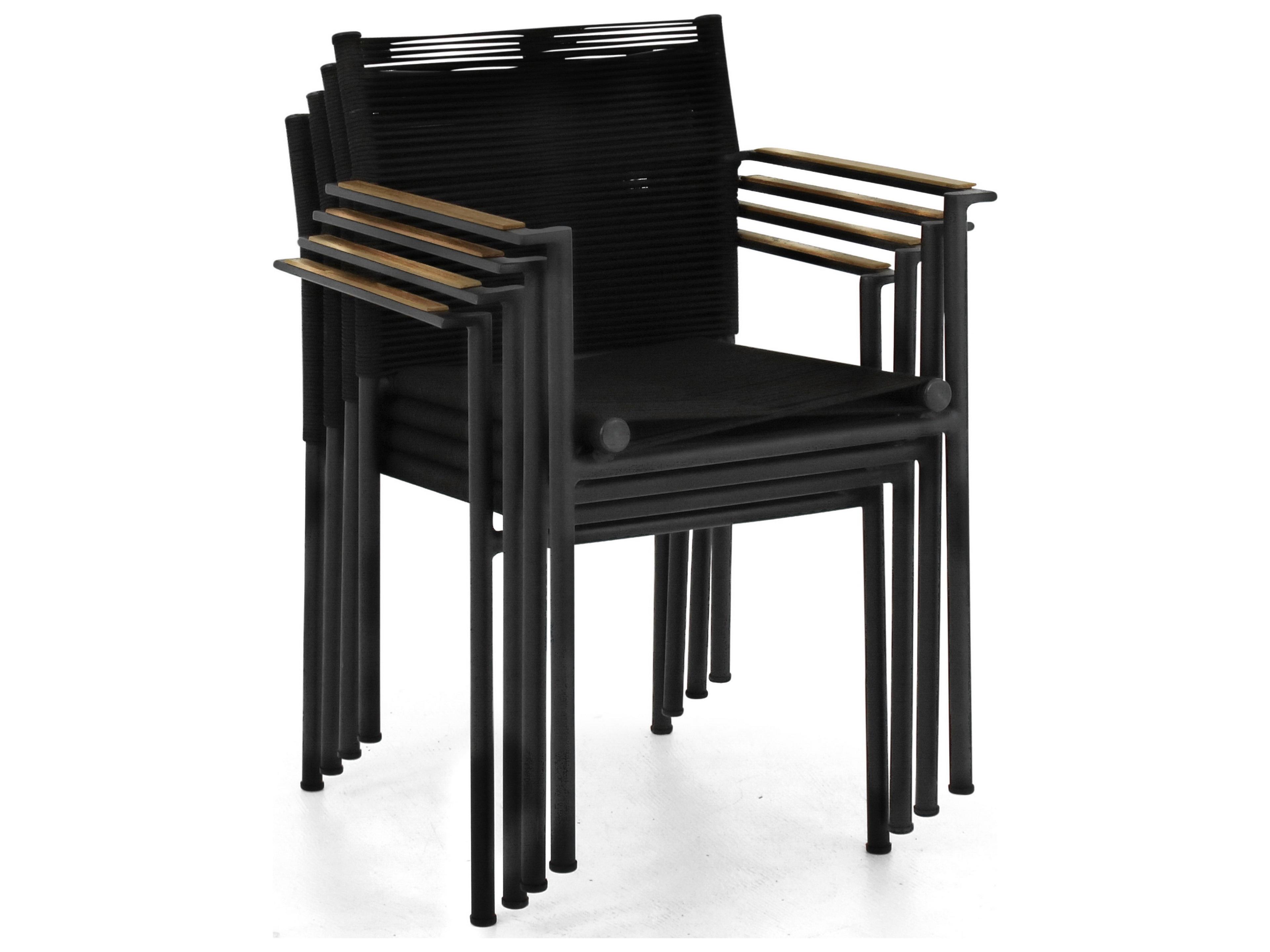 Alfresco Home Jakarta Wicker Black Outdoor Dining Chair