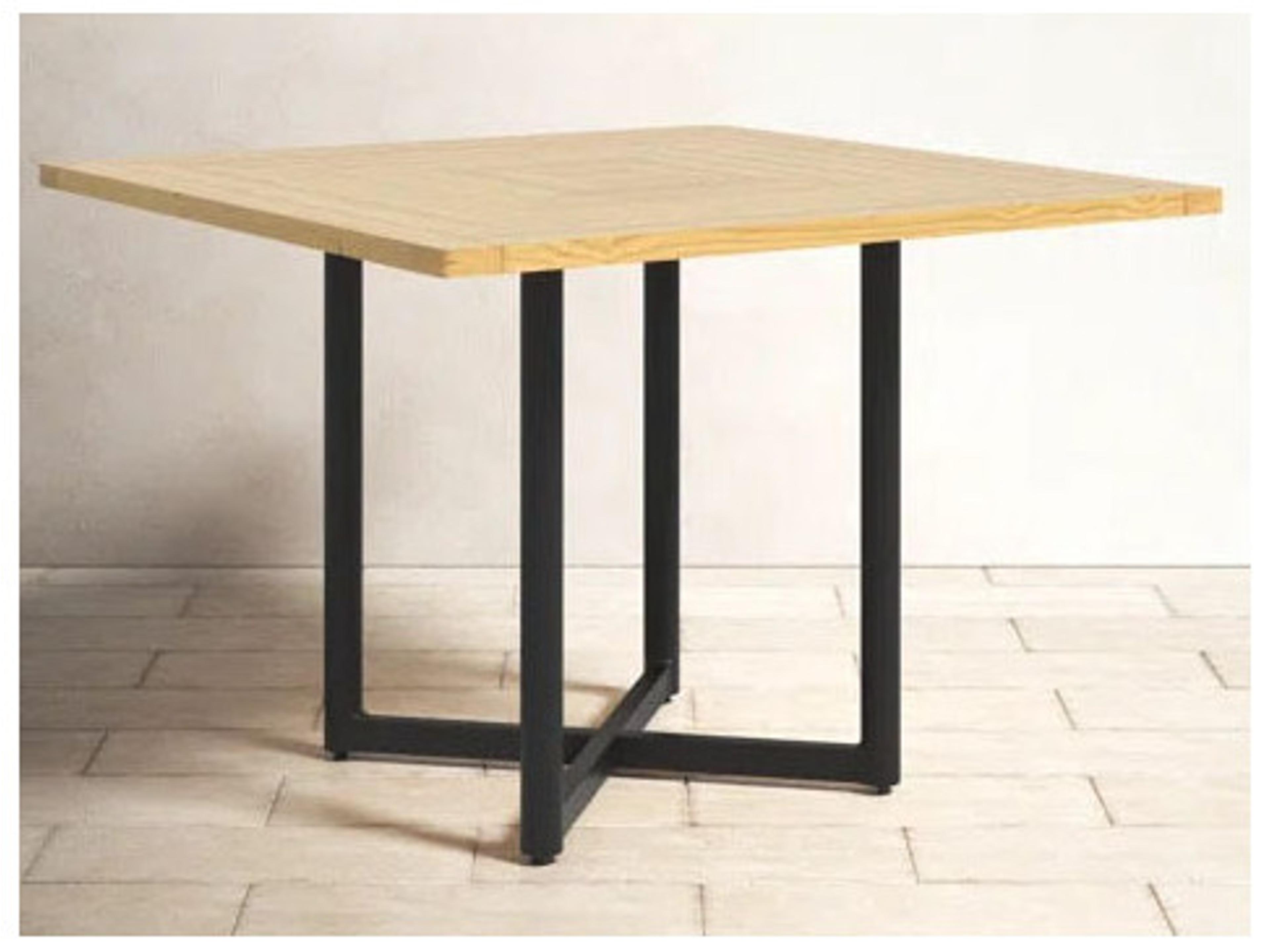 Alfresco Home Jakarta Square Teak Umbrella Hole Outdoor Patio Dining Table