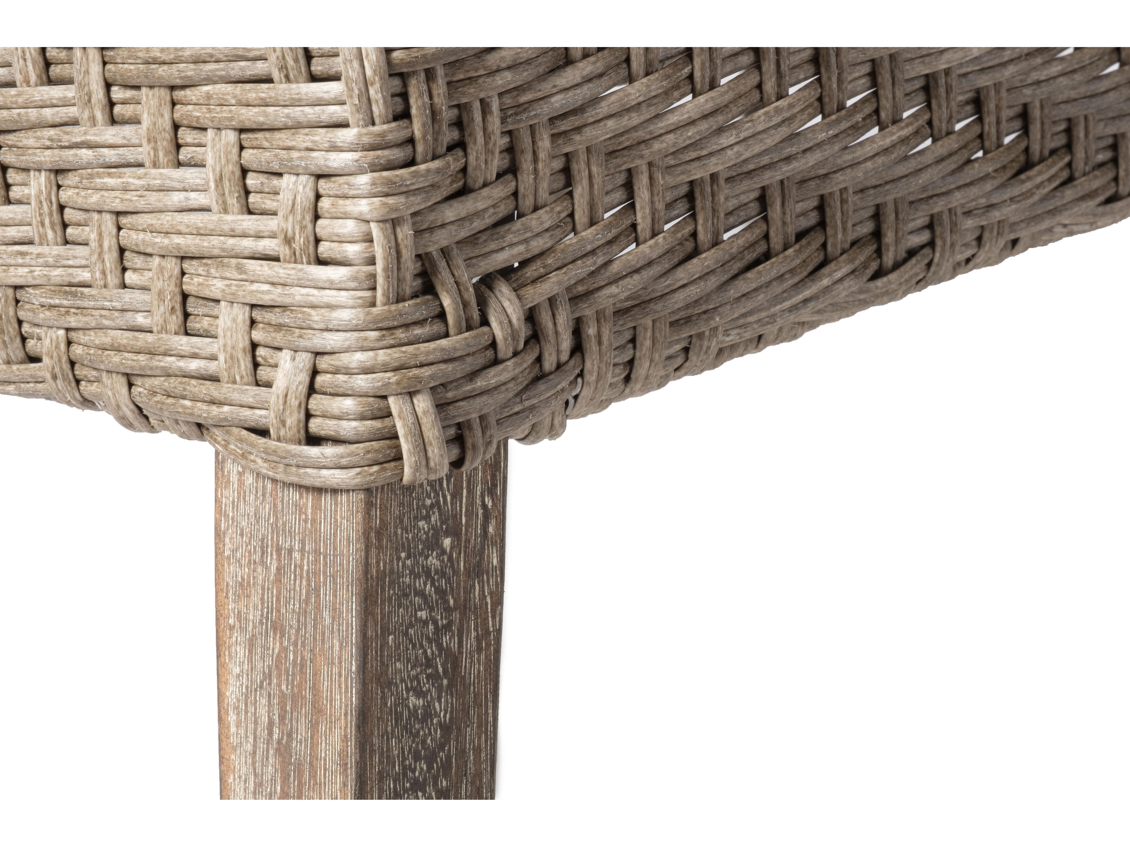 Alfresco Home Cornwall Vintage Wicker Outdoor Patio Dining Chair