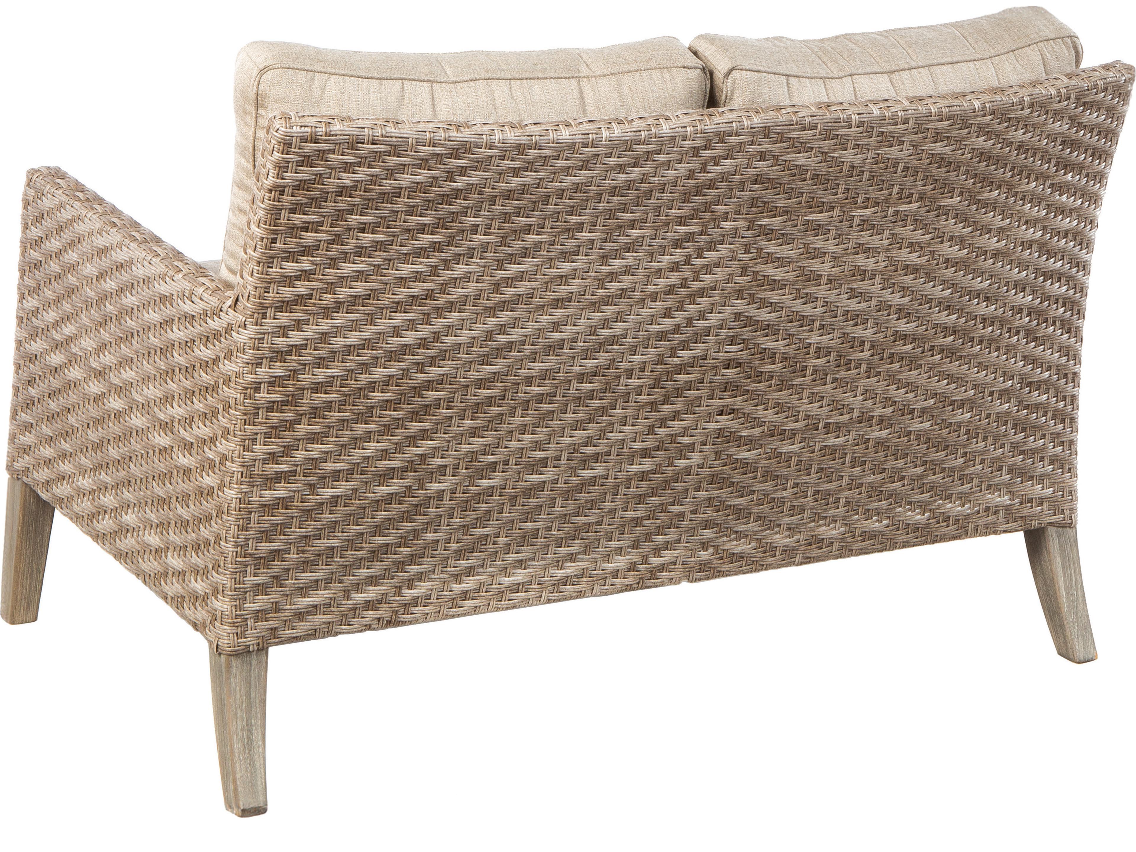 Alfresco Home Cornwall Vintage Wicker Patio Loveseat