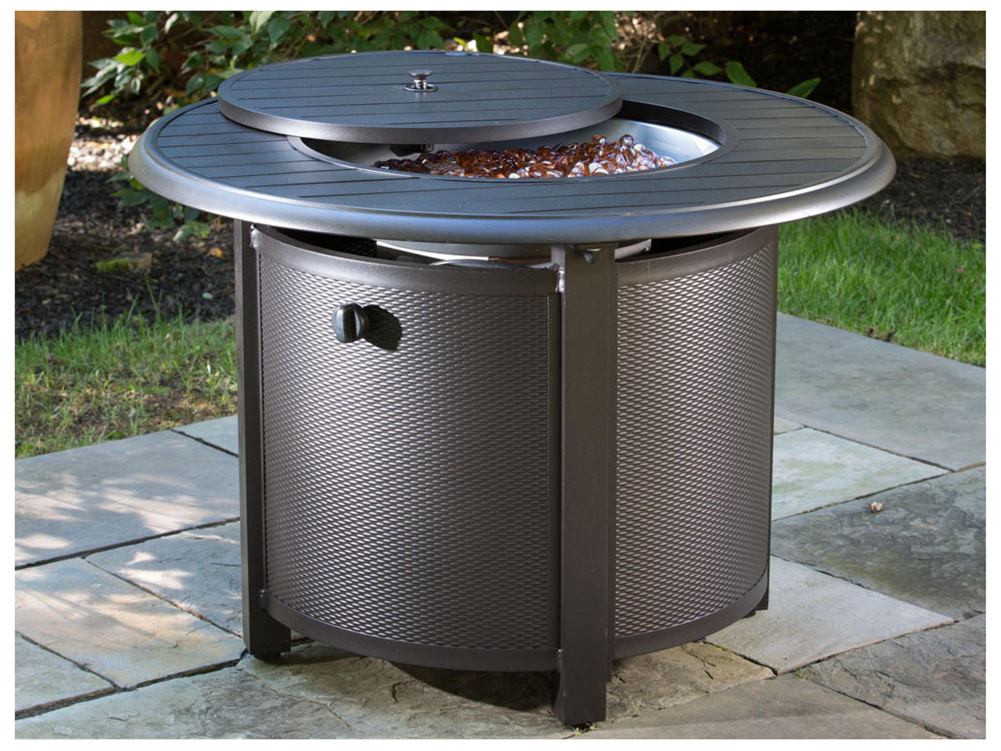 Alfresco Home Bay Ridge Blacksmith Round Patio Fire Pit Table