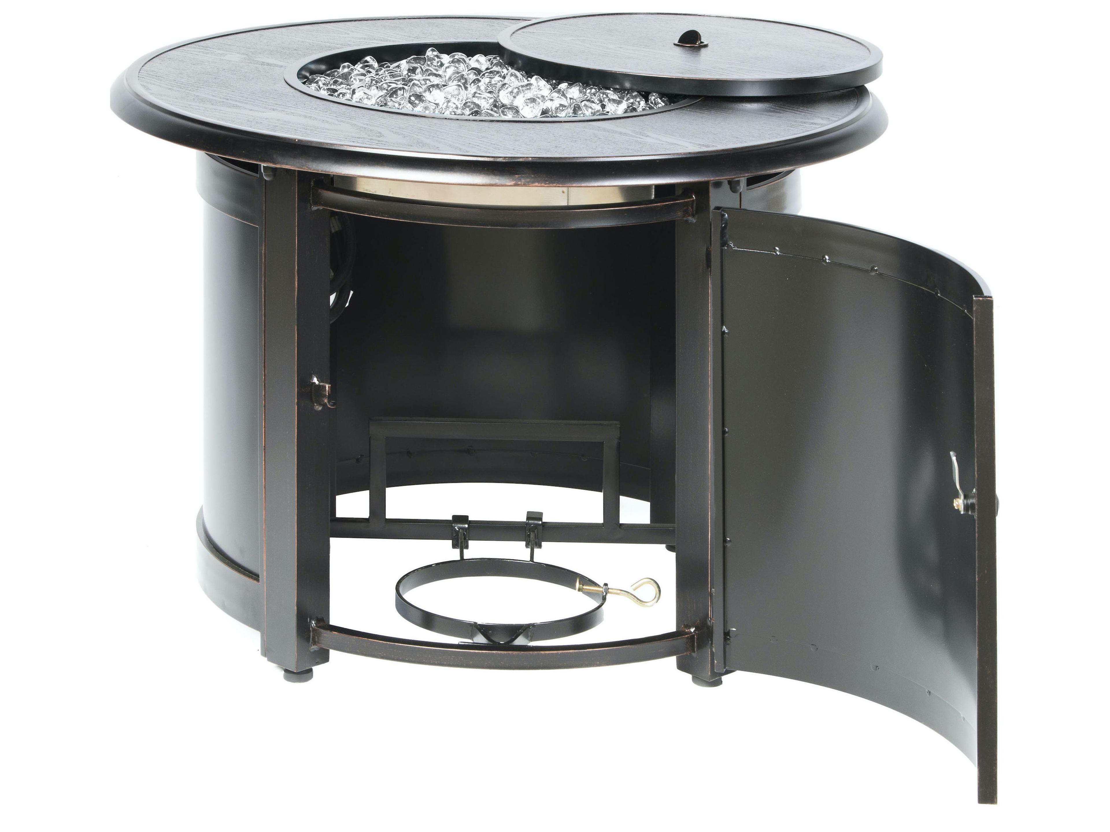 Alfresco Home Manchester Blacksmith Round Outdoor Patio Fire Pit Table