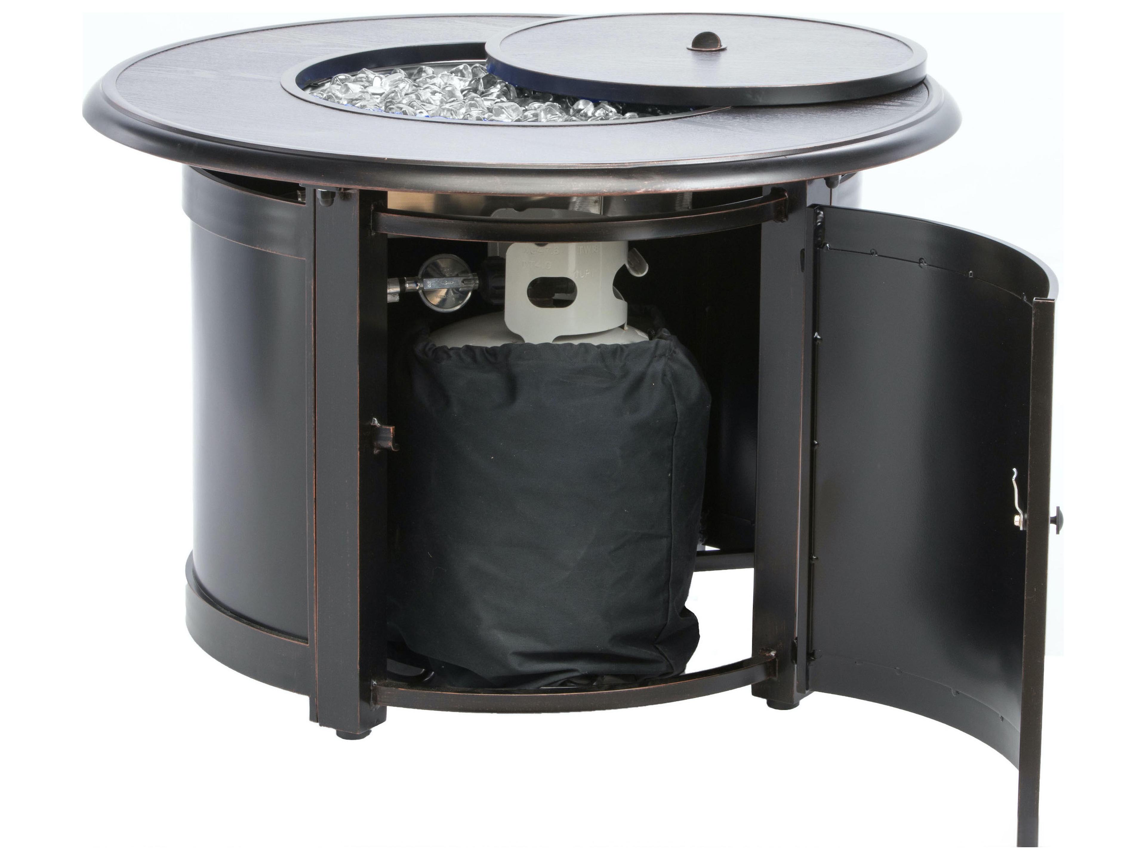 Alfresco Home Manchester Blacksmith Round Outdoor Patio Fire Pit Table