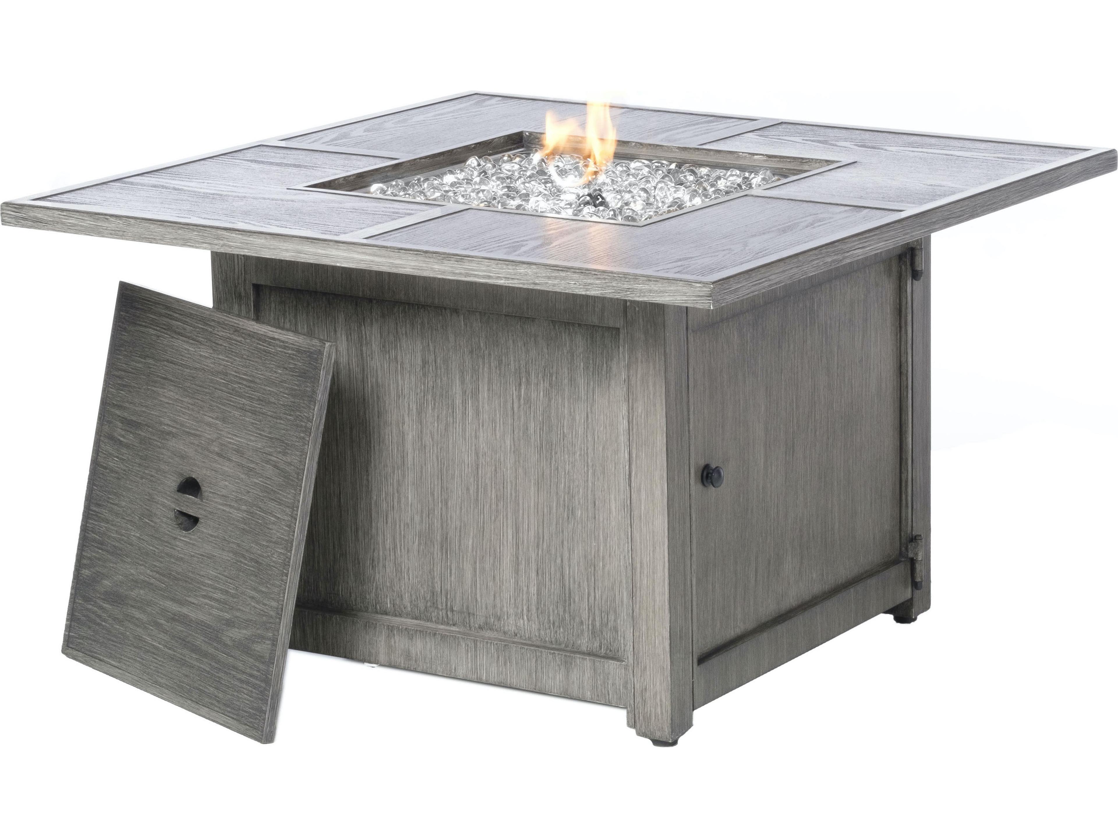 Cheyenne Blacksmith Cast Aluminum Square Patio Fire Pit Table