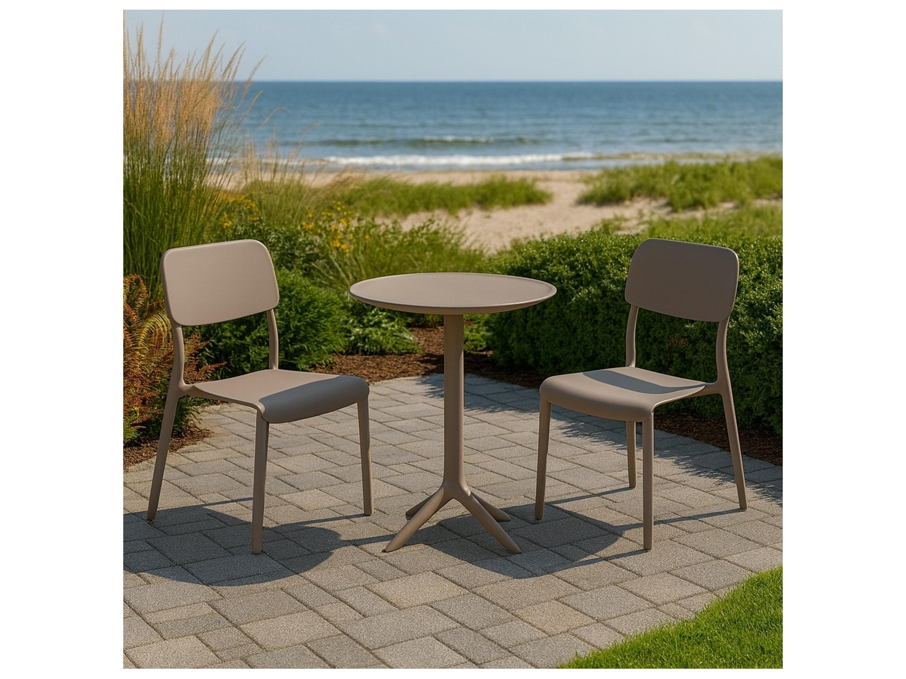 Alfresco Home Taupe Recycled Plastic Dining Set