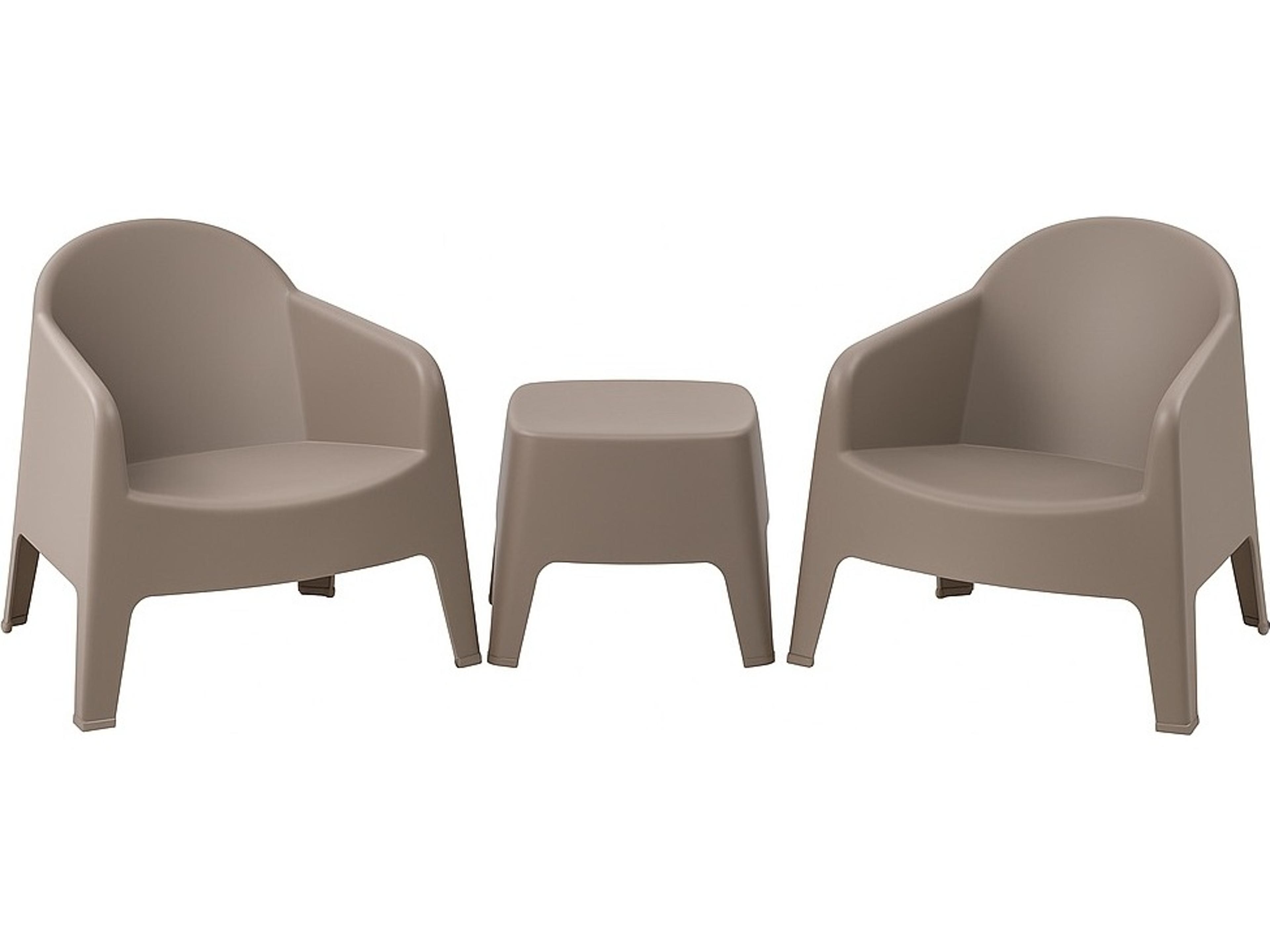 Taupe Recycled Plastic Lounge Set