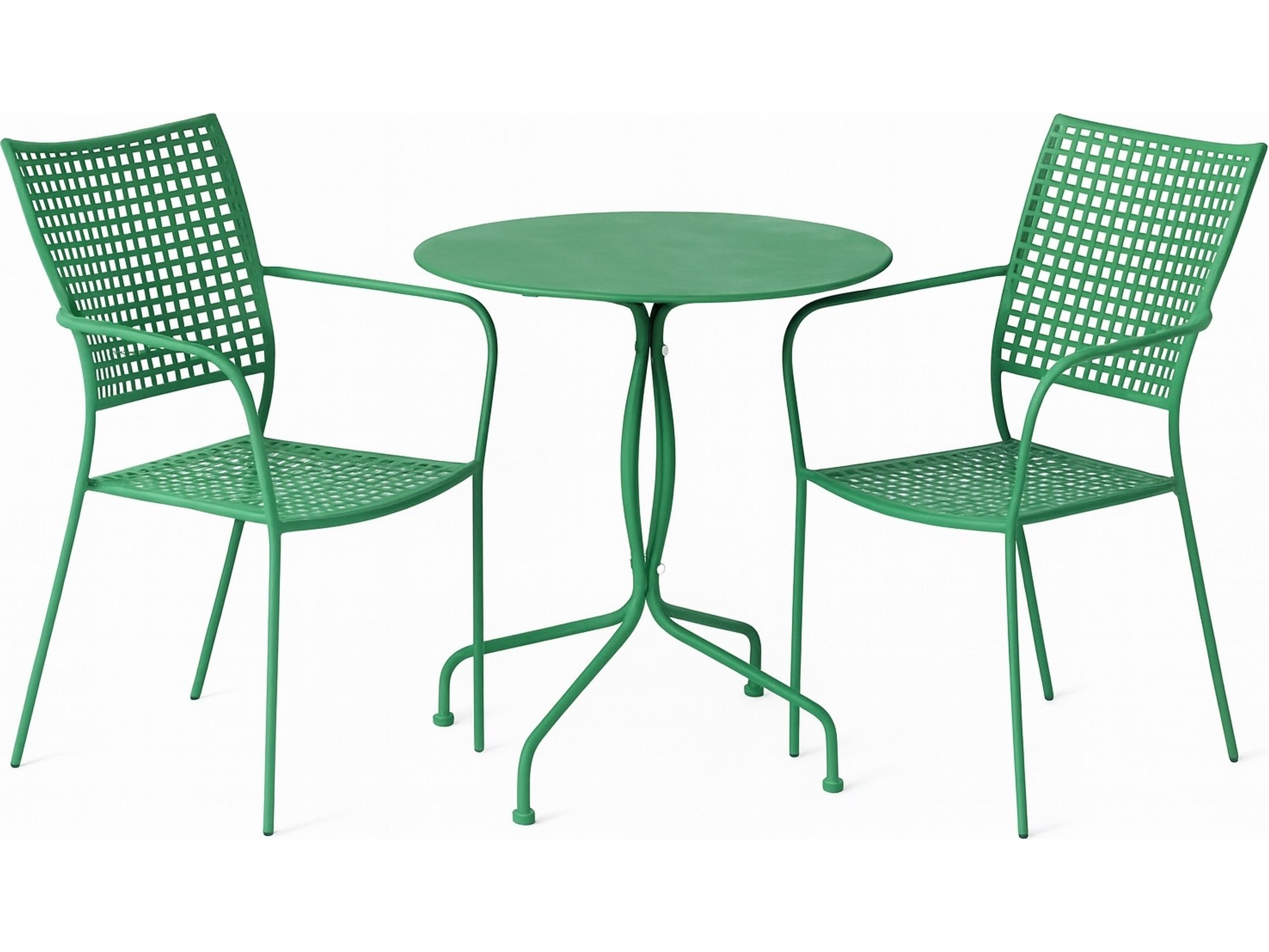 Hunter Green Wrought Iron Dining Set
