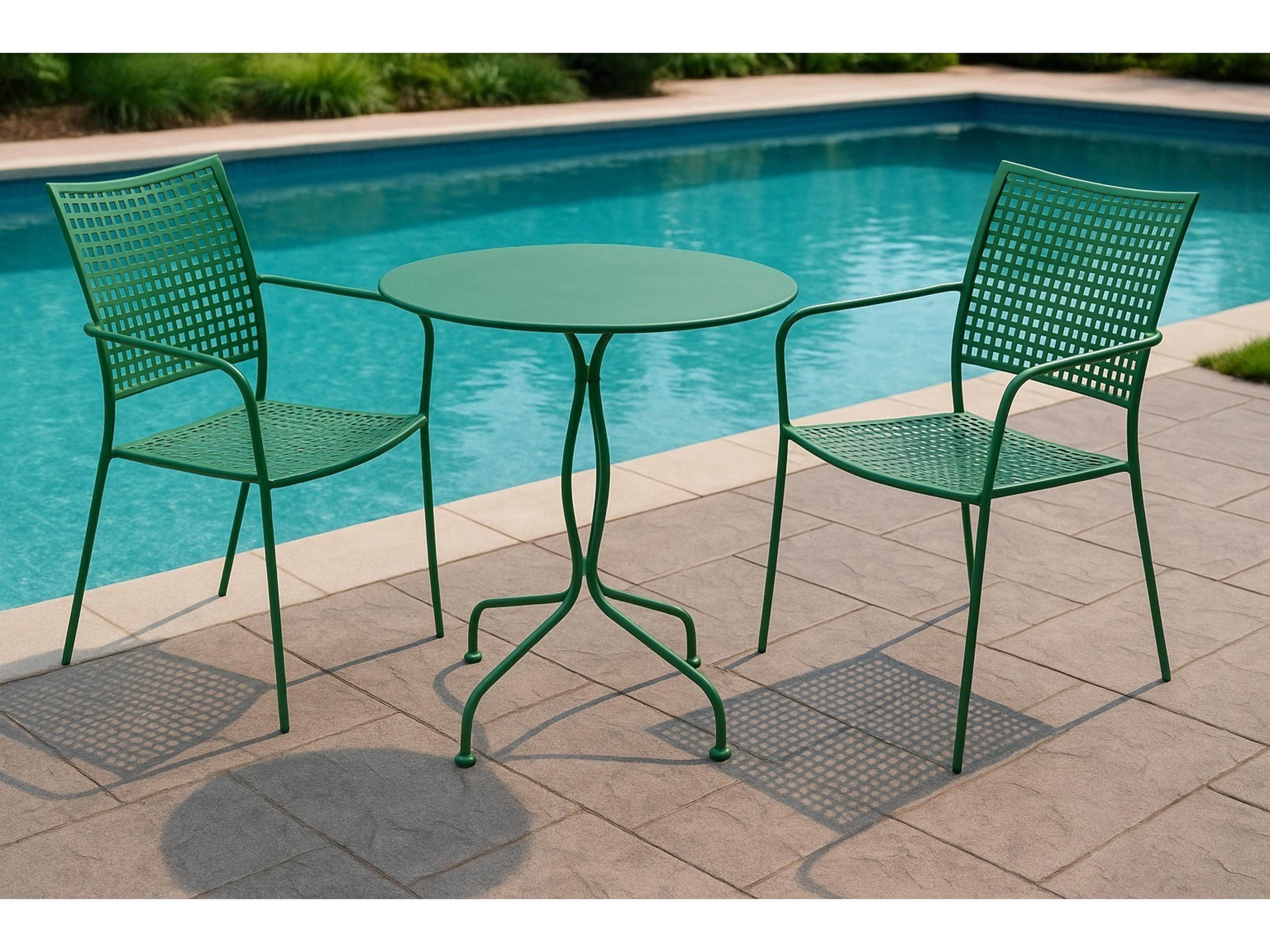 Alfresco Home Hunter Green Wrought Iron Dining Set