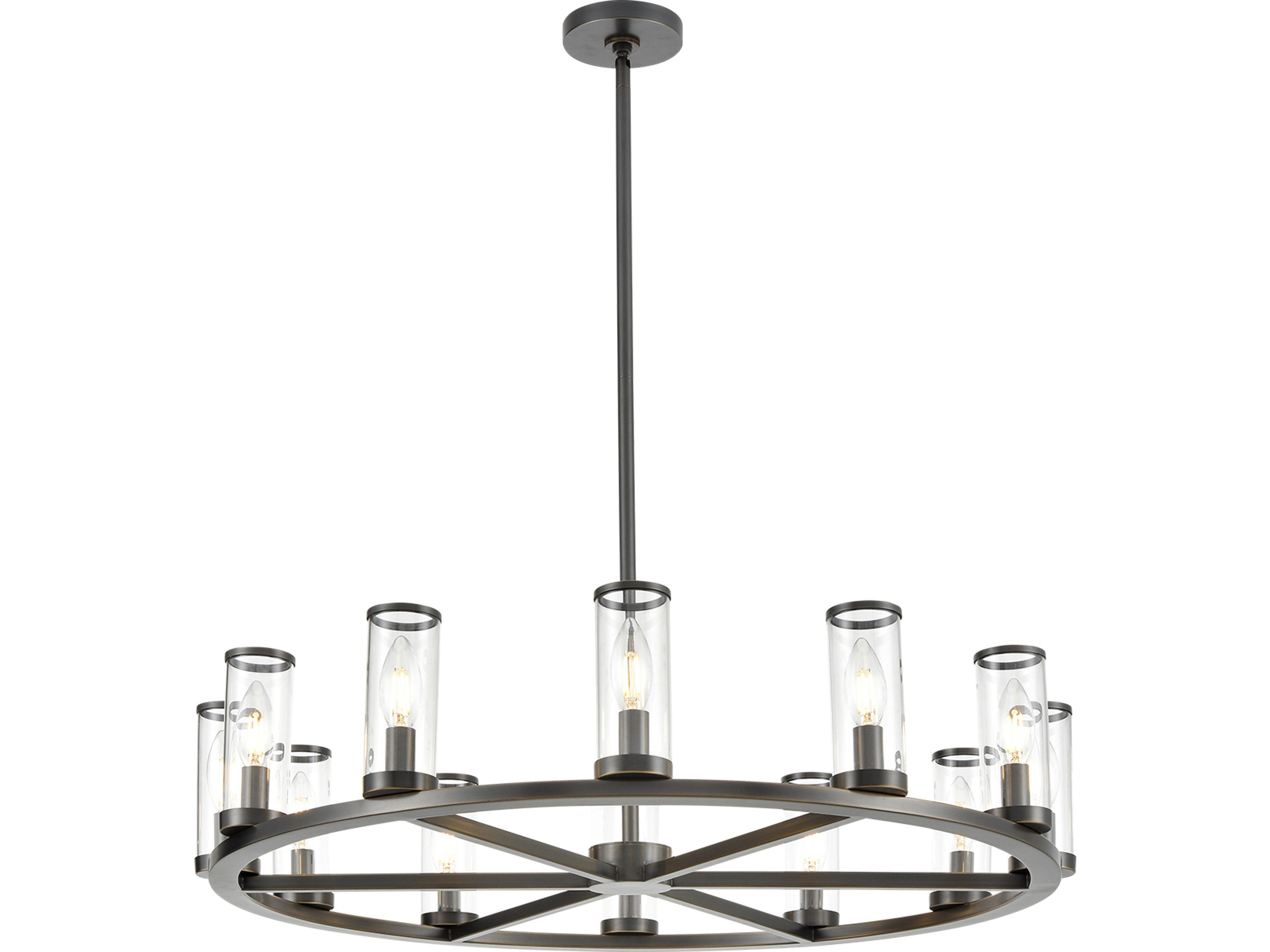 Revolve 12-Light Chandelier in Urban Bronze