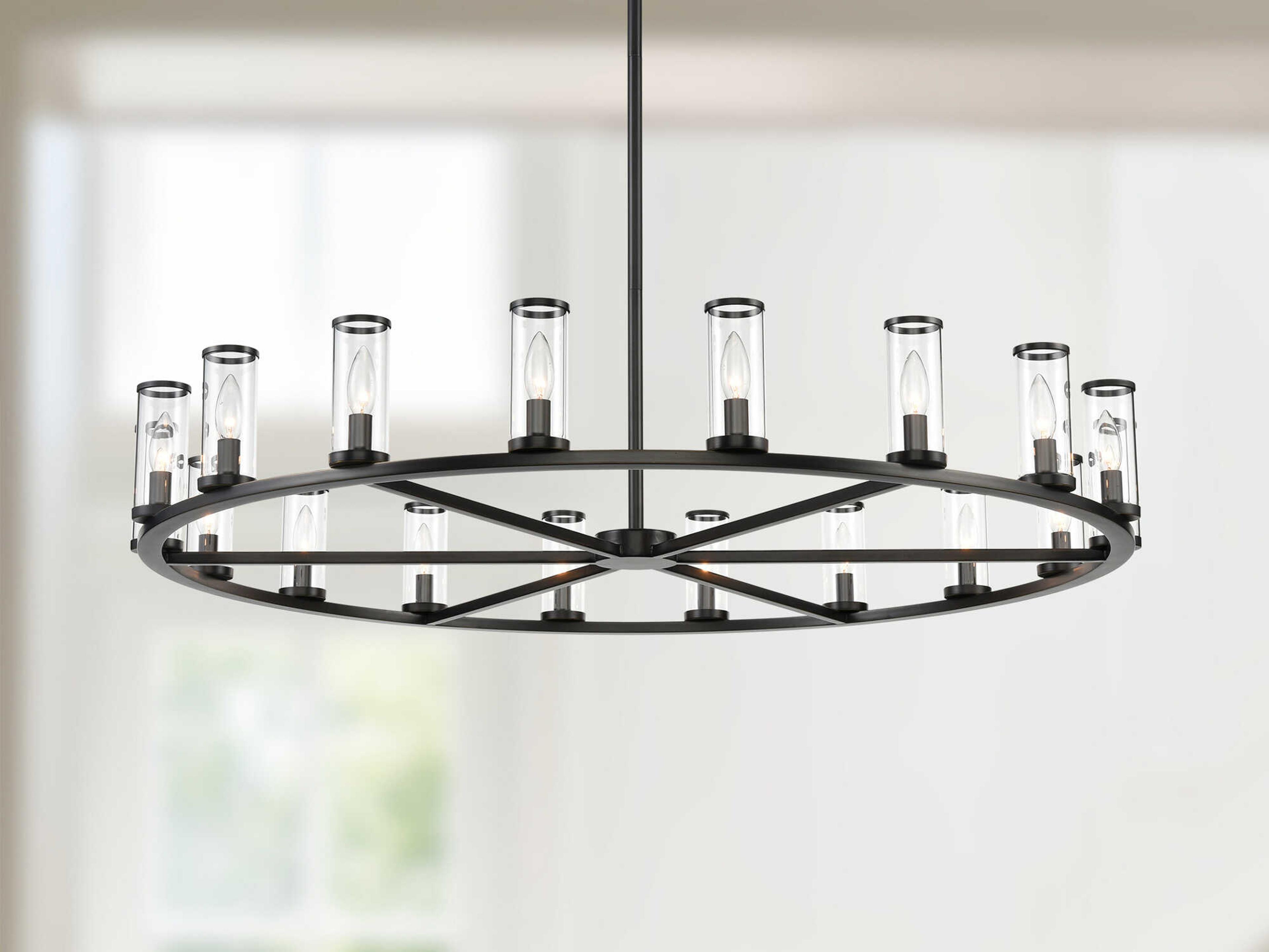 Alora Lighting Revolve 18-Light Urban Bronze Cylinder Chandelier