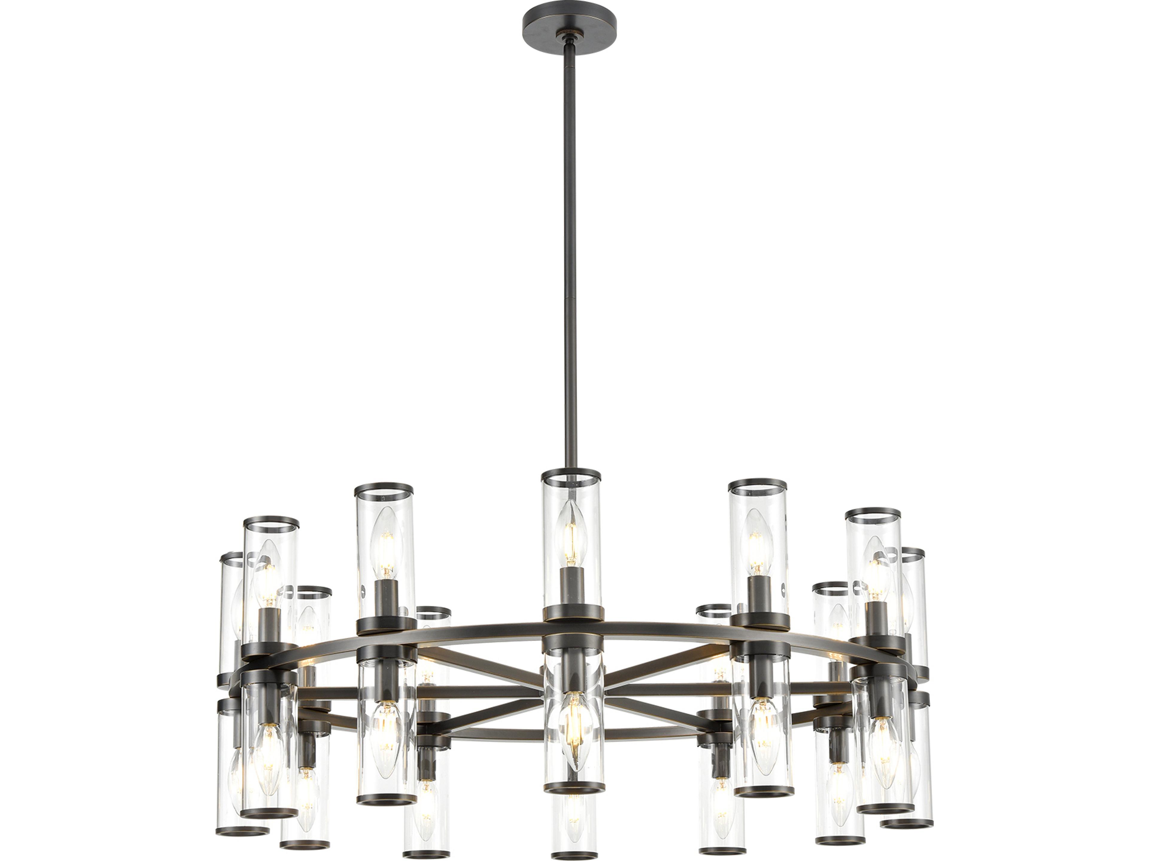 Revolve 24 Light Chandelier in Urban Bronze