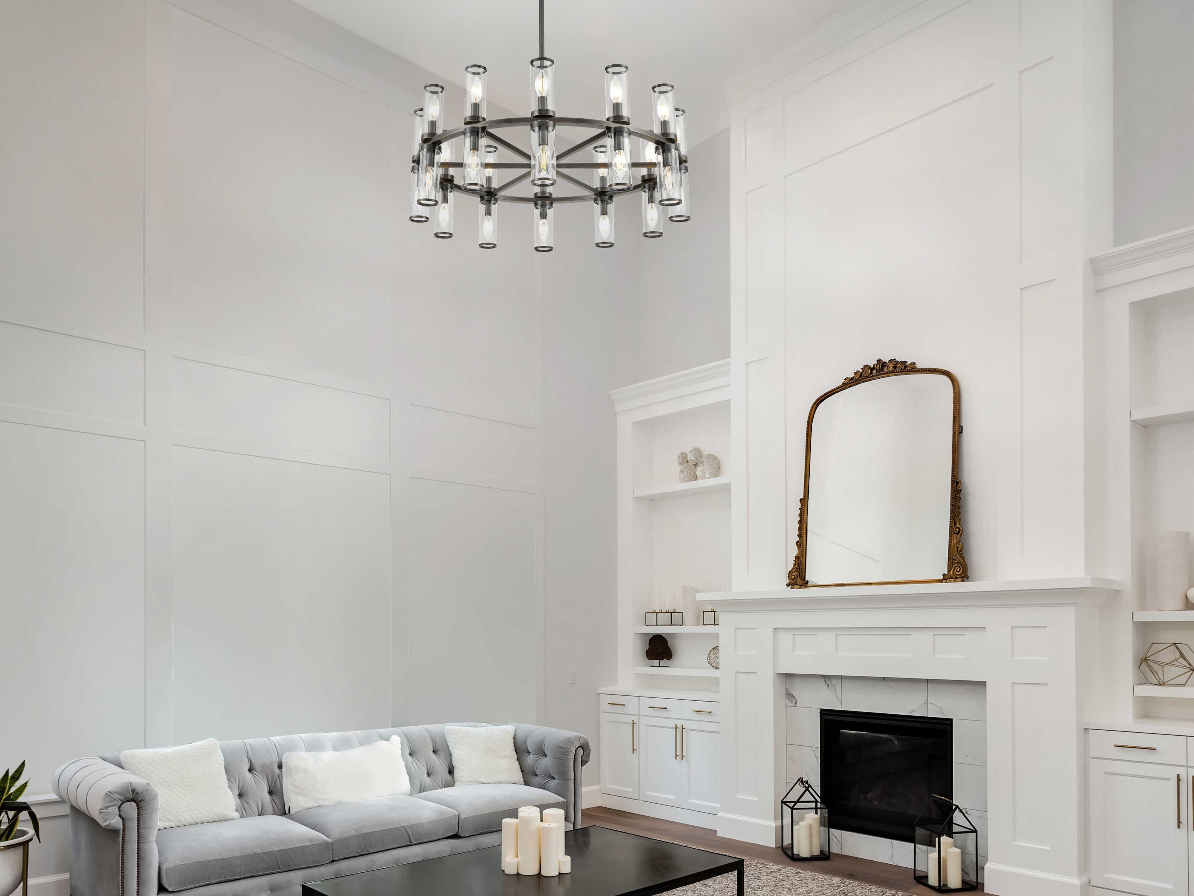 Alora Lighting Revolve 24-Light Urban Bronze Cylinder Chandelier