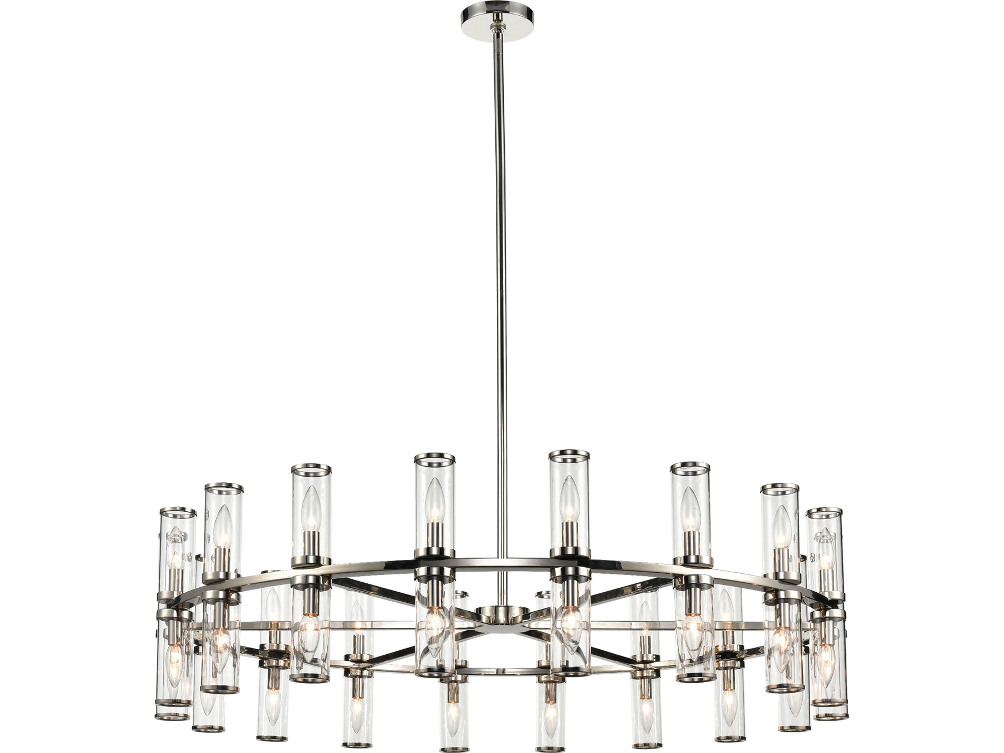 Revolve 36 Light Chandelier in Polished Nickel