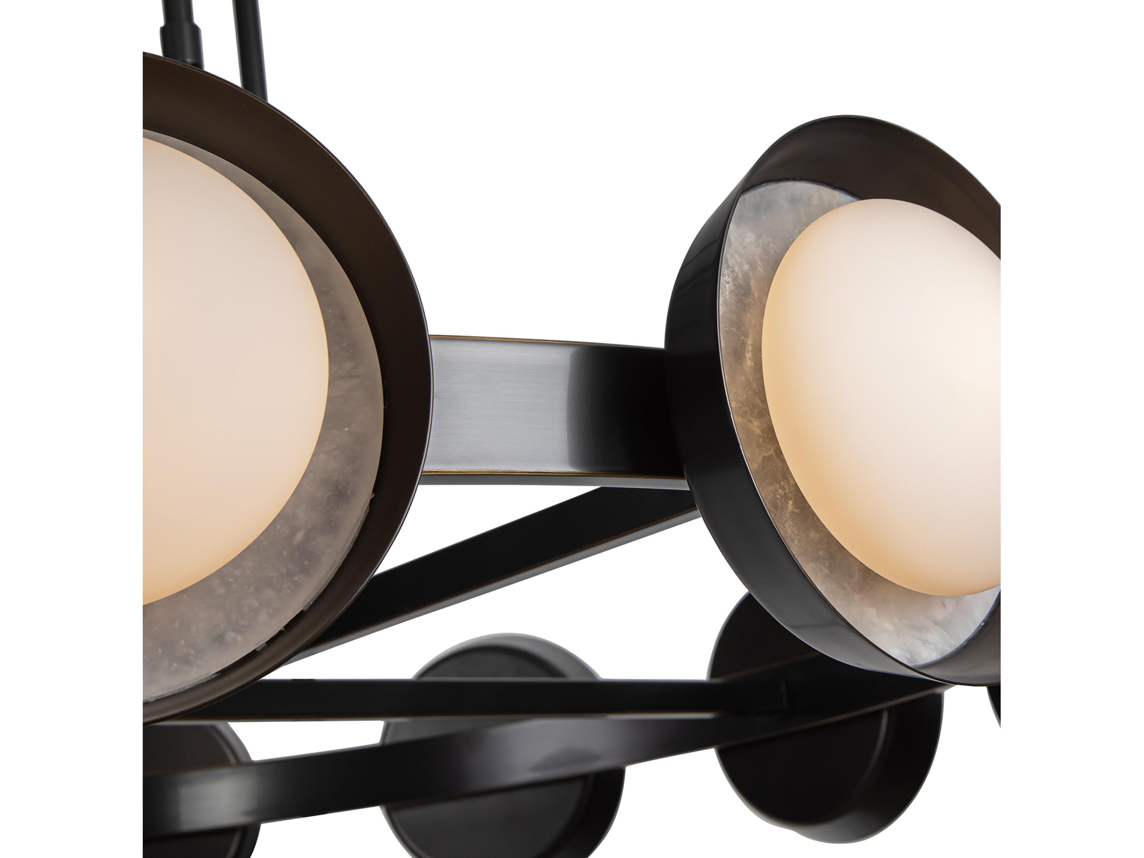 Alora Lighting Alonso Urban Bronze Black Round Chandelier