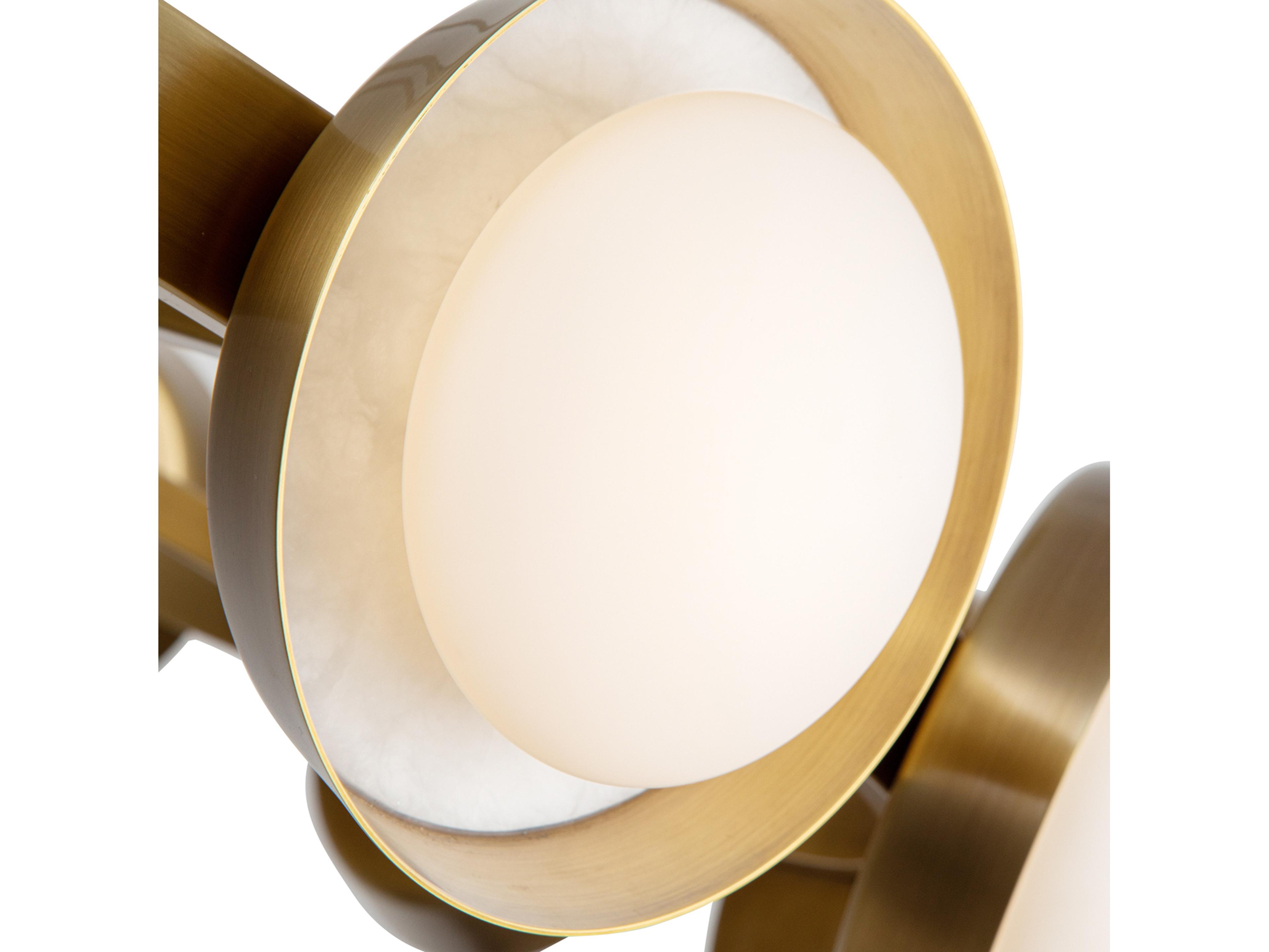 Alora Lighting Alonso Vintage Brass Round Chandelier