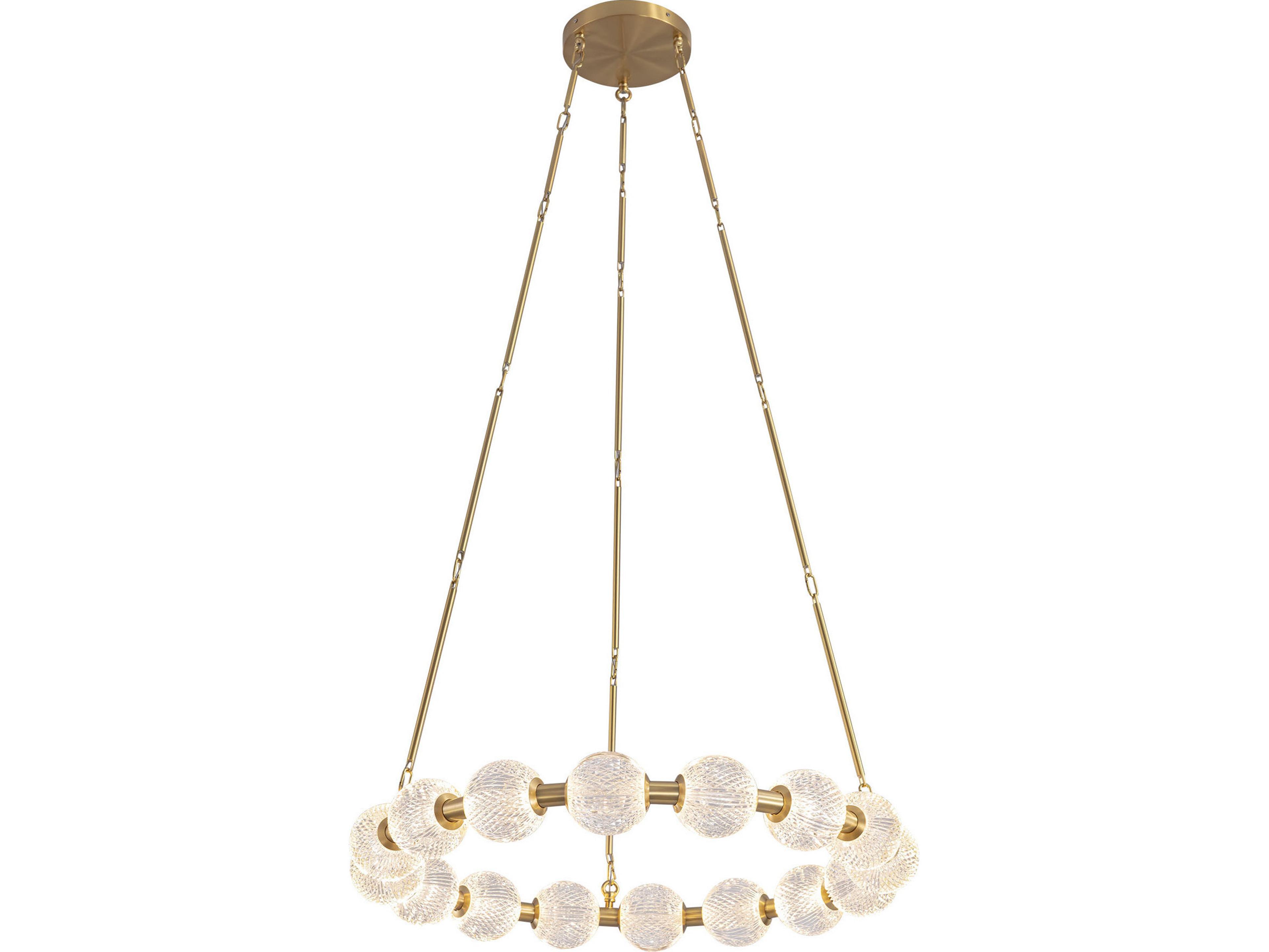 Marni LED Chandelier in Natural Brass