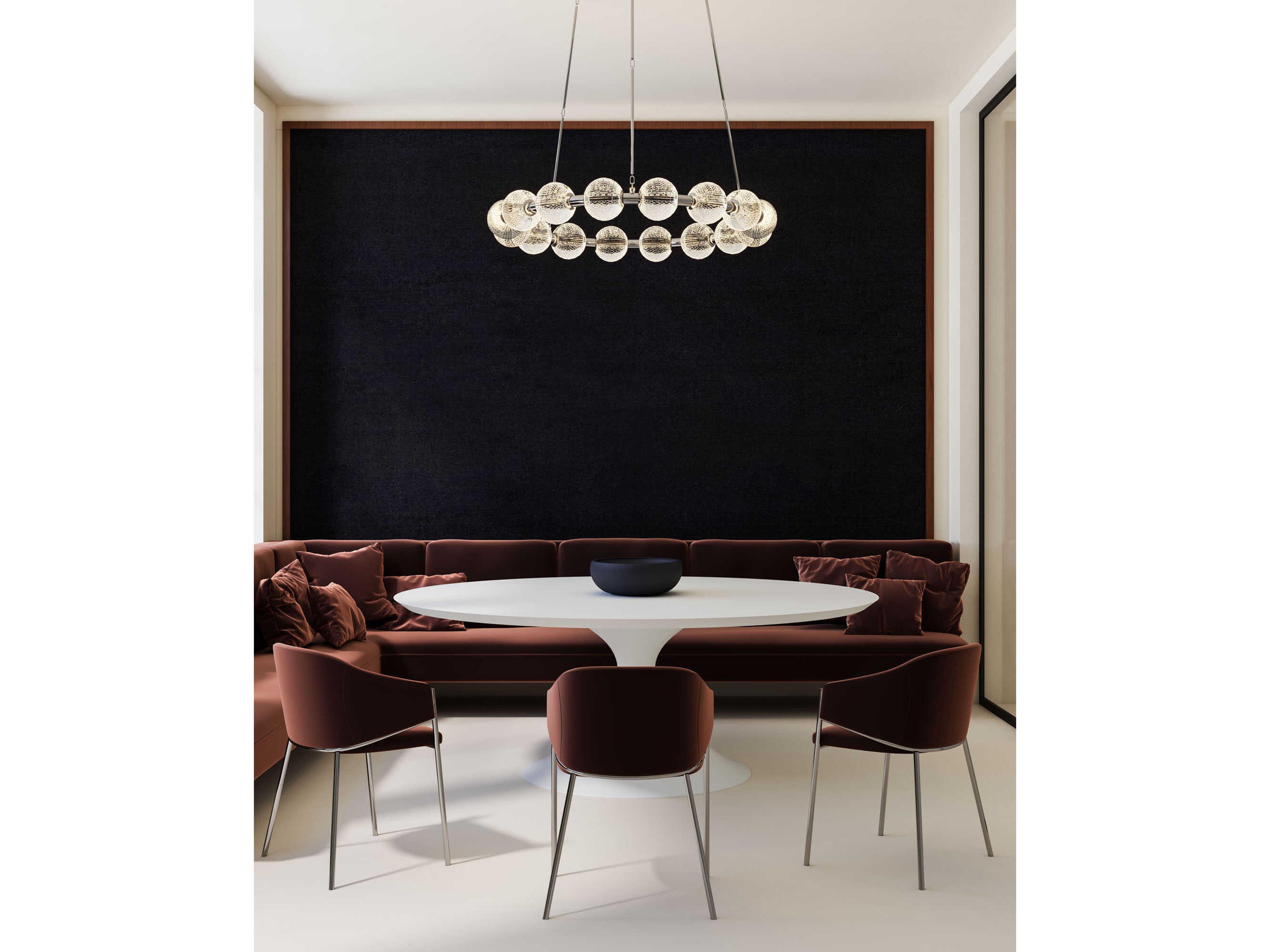 Alora Lighting Marni Polished Nickel Geometric Round Chandelier