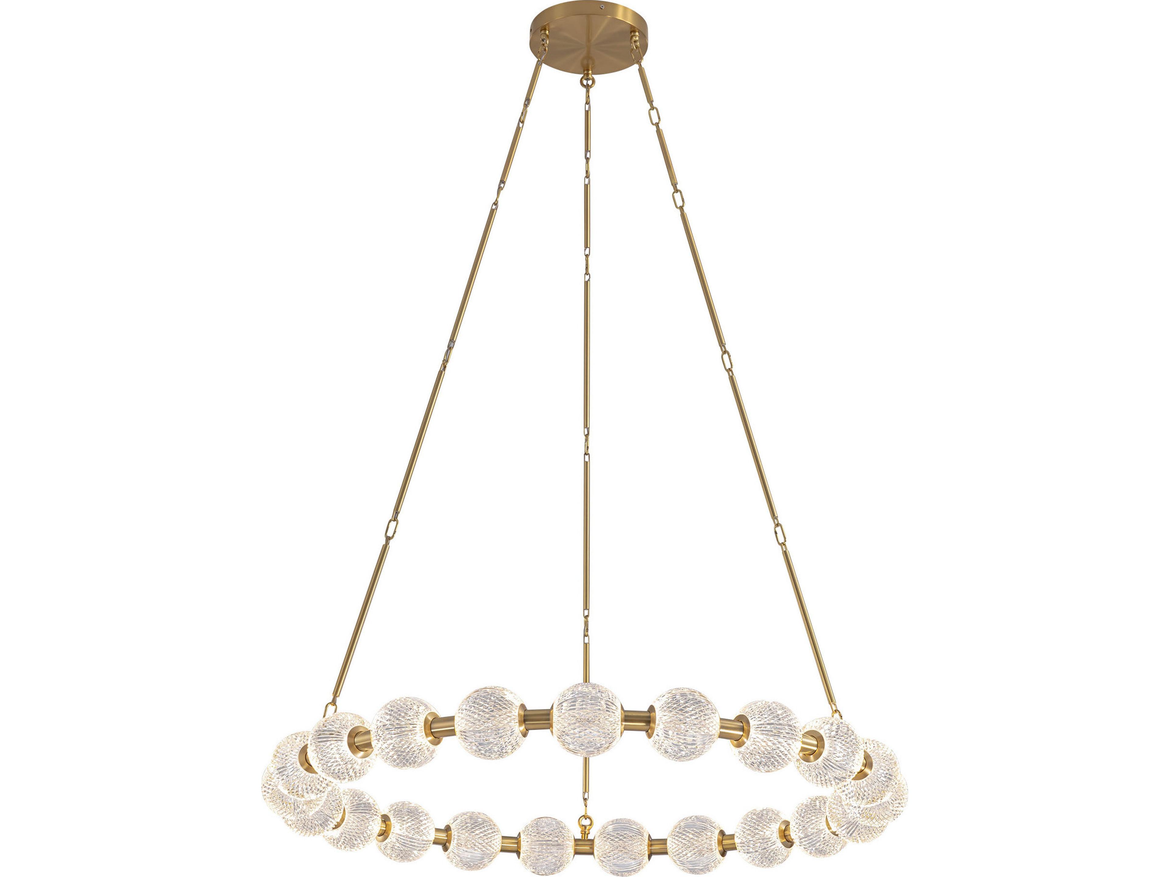 Marni Chandelier Modern LED Natural Brass