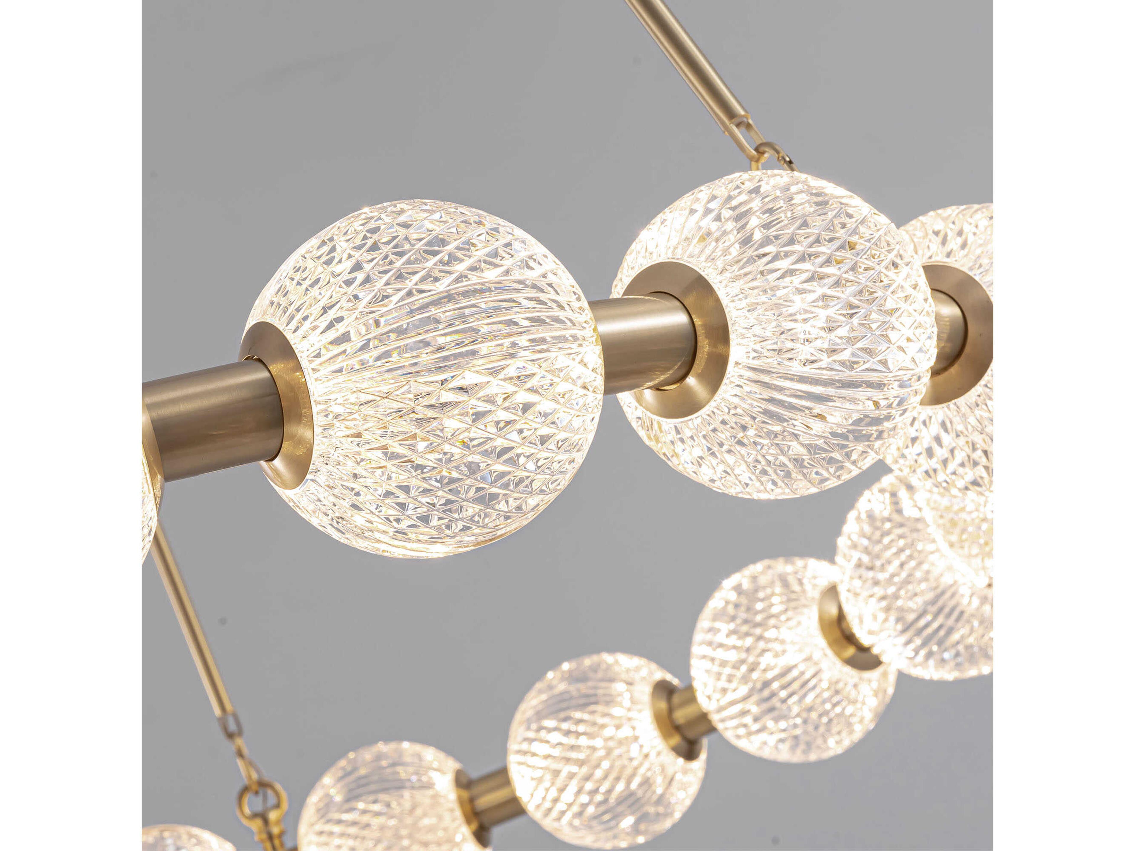 Alora Lighting Marni Natural Brass Geometric Round Chandelier