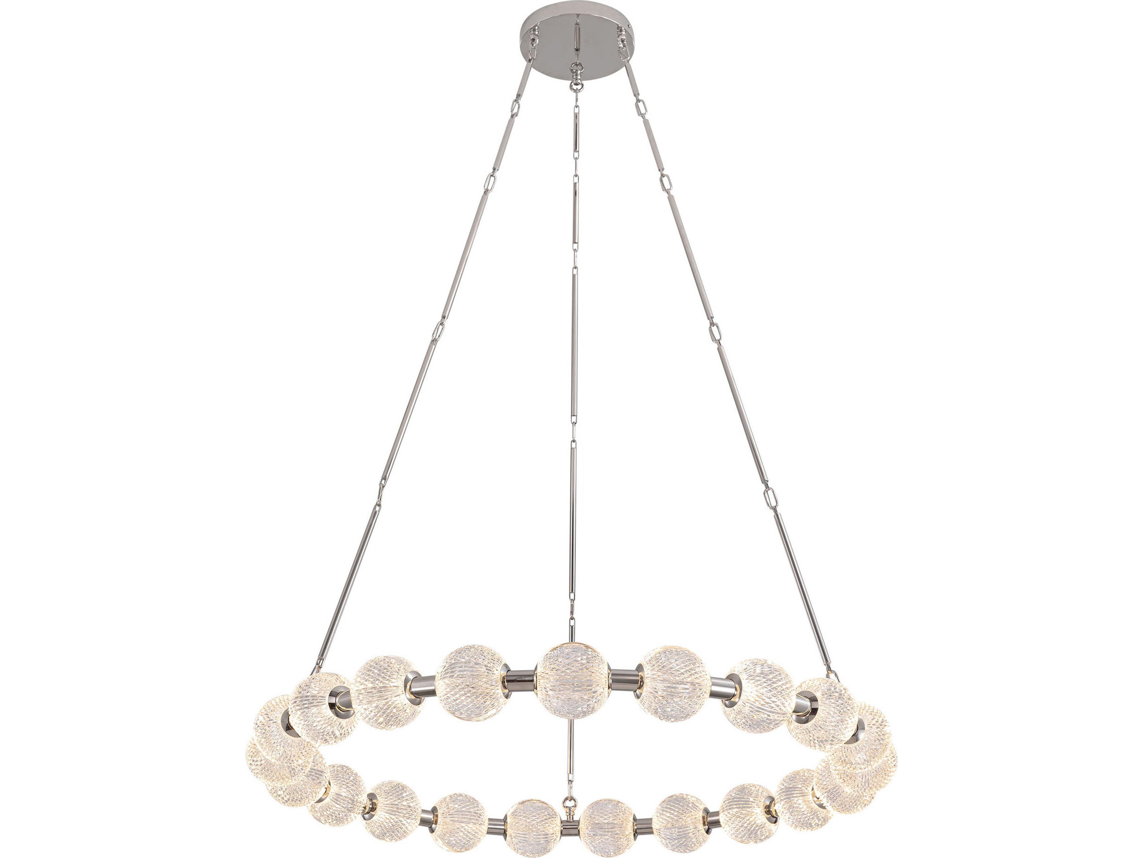Marni 41-Inch LED Chandelier in Polished Nickel