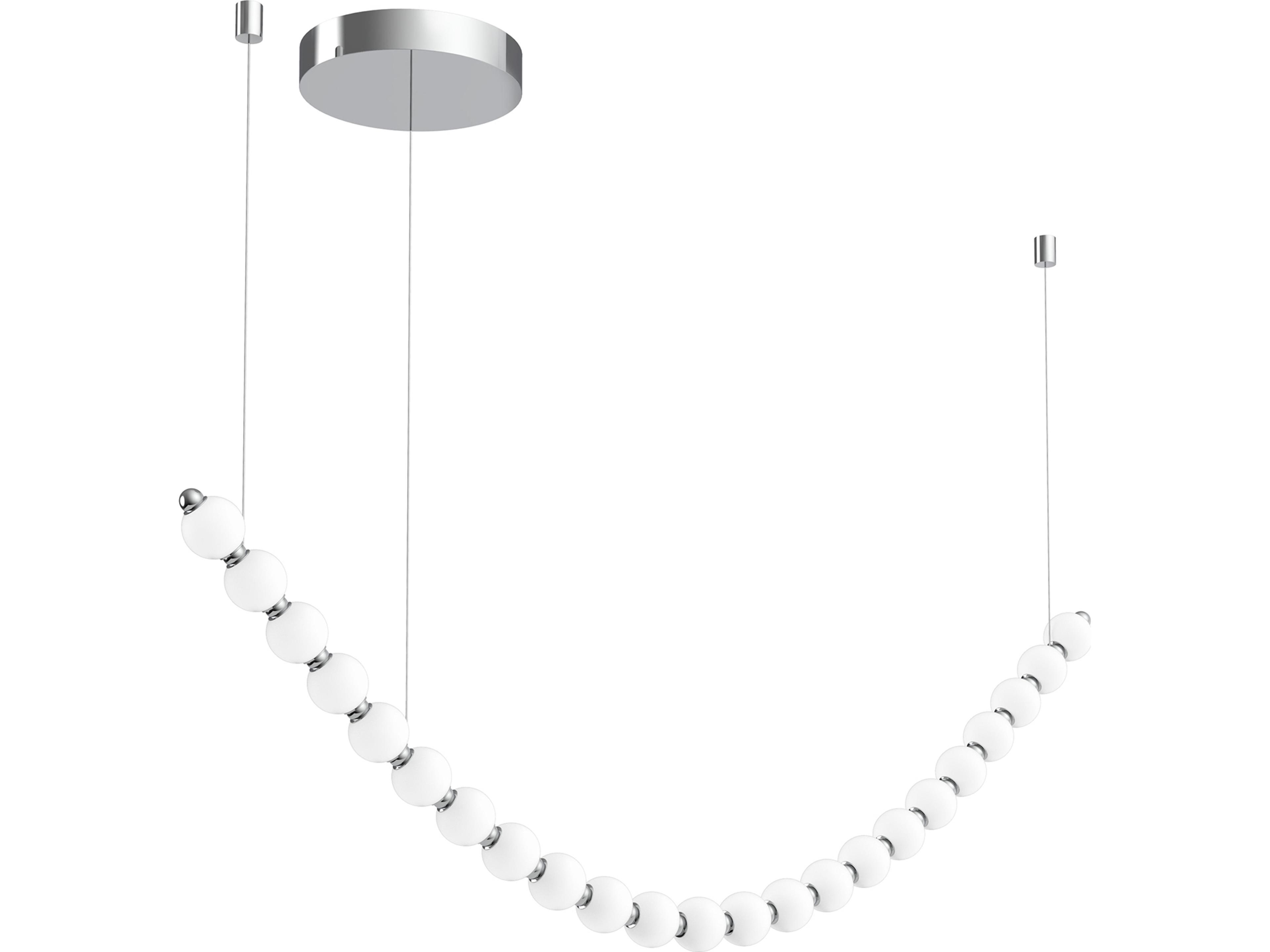Akoya 79-Inch LED Linear Chandelier Modern Chrome Fixture
