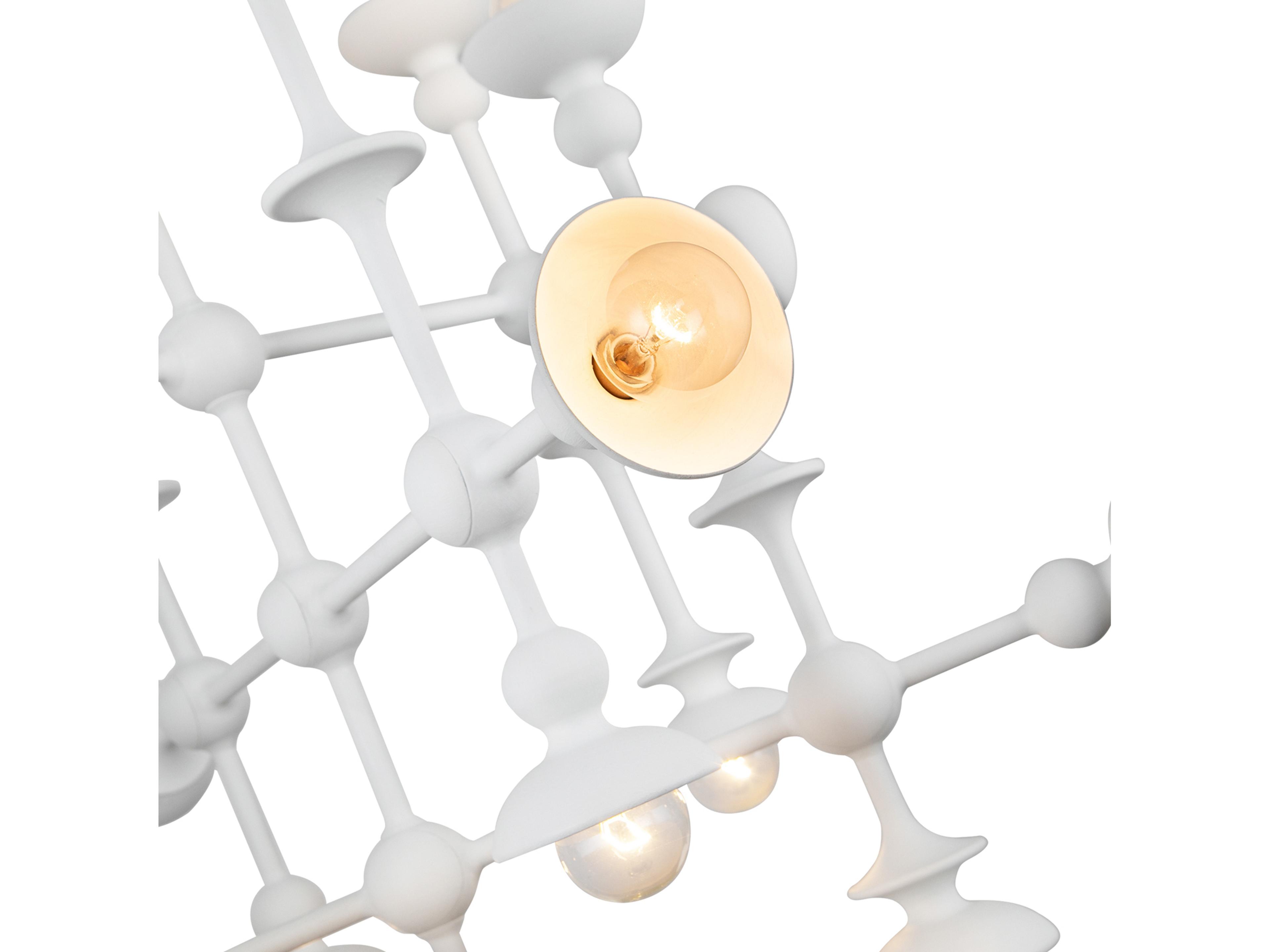 Alora Lighting Cadence 18-Light Antique White Geometric Chandelier