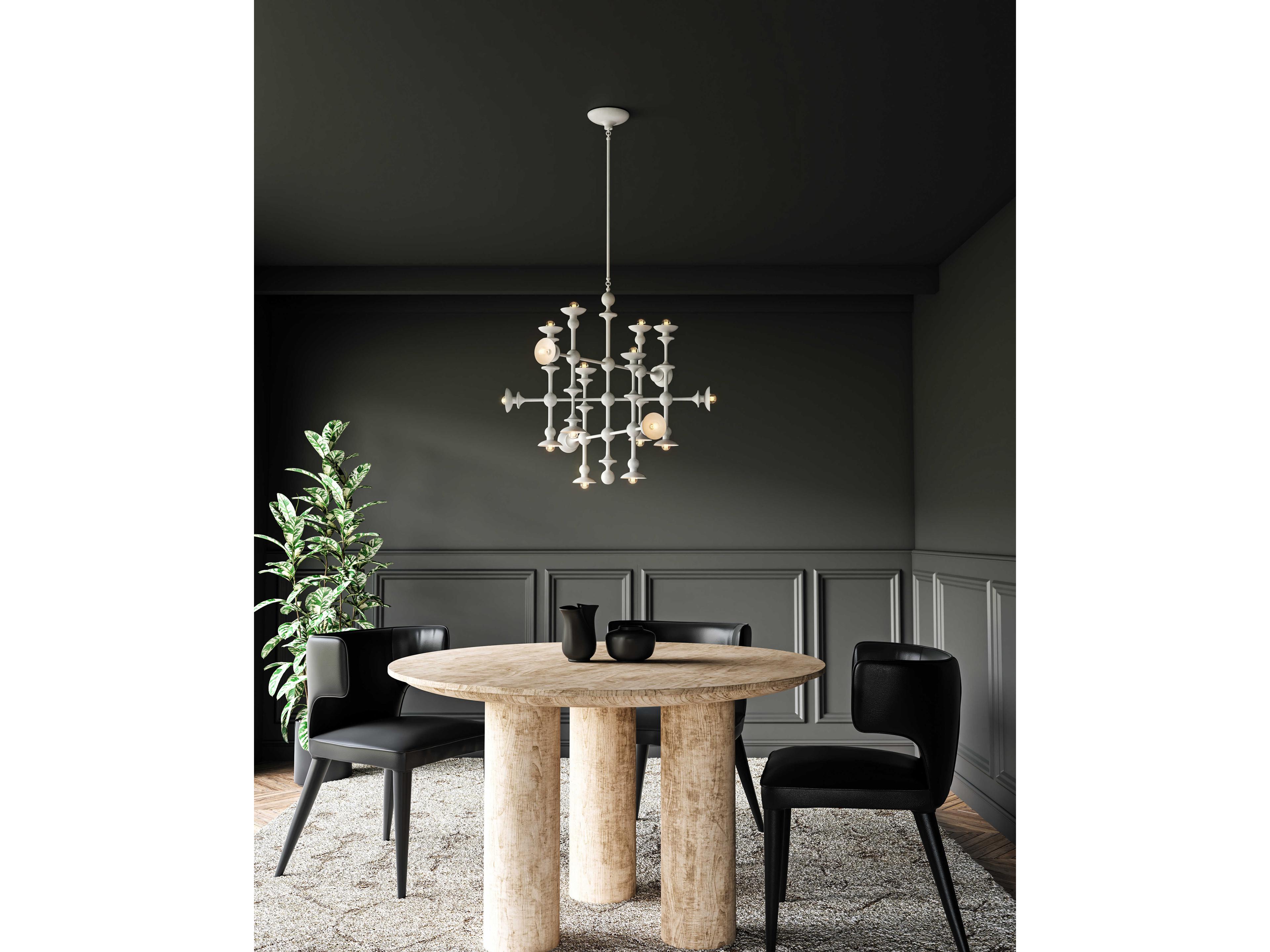 Alora Lighting Cadence 18-Light Antique White Geometric Chandelier