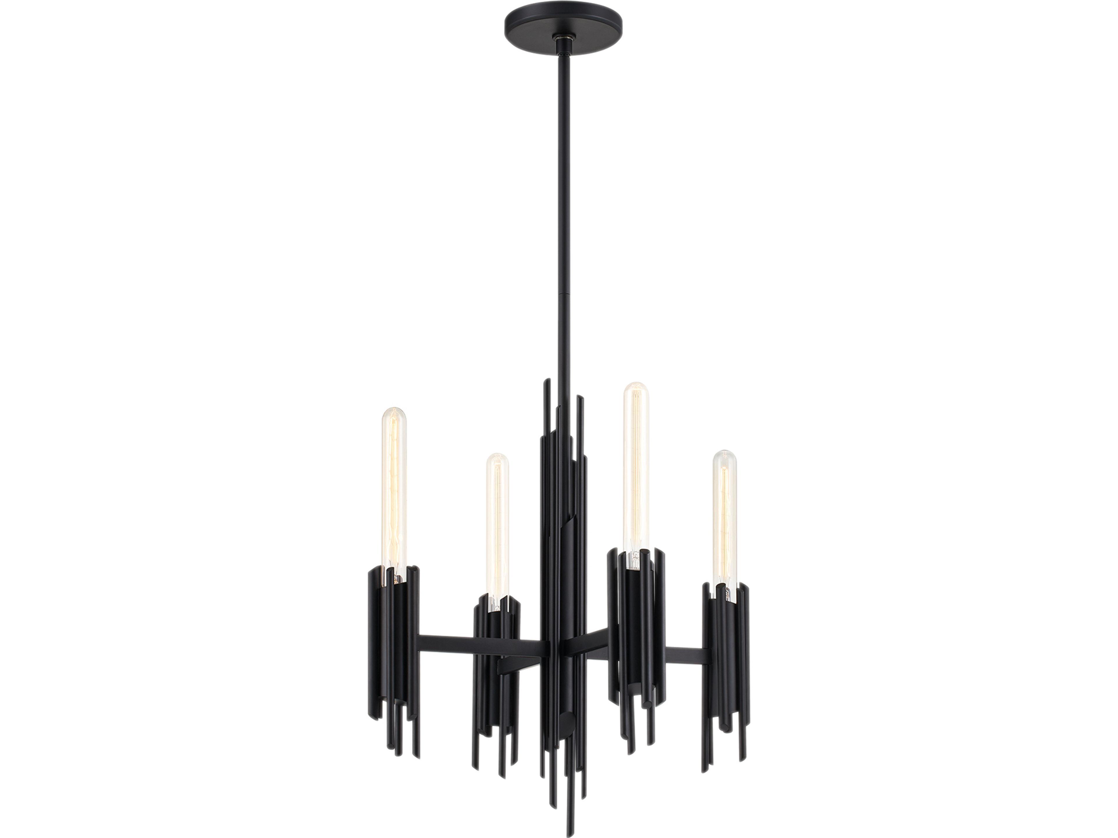 Torres Chandelier in Matte Black Modern Industrial