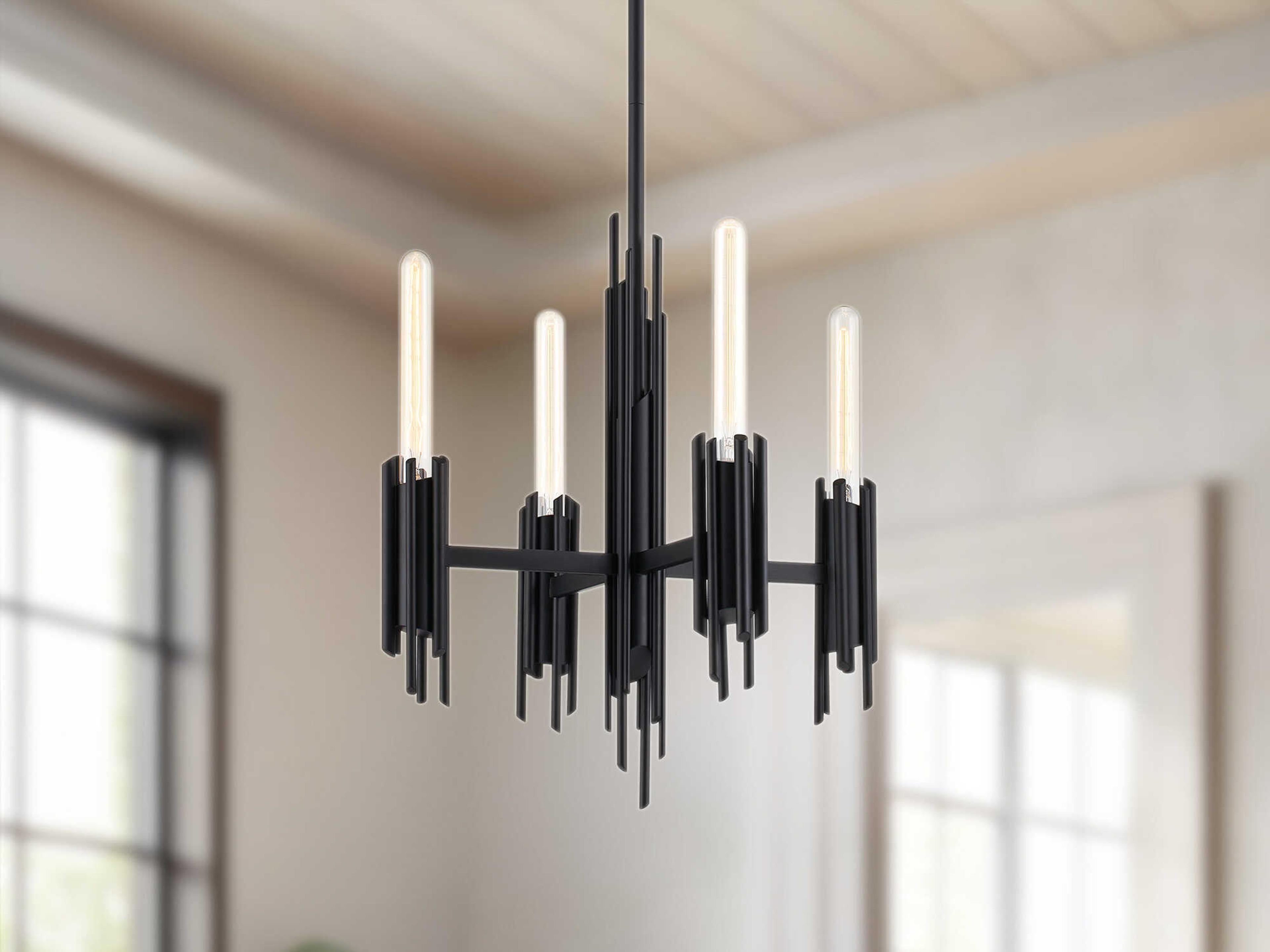 Alora Lighting Torres 4-Light Matte Black Chandelier