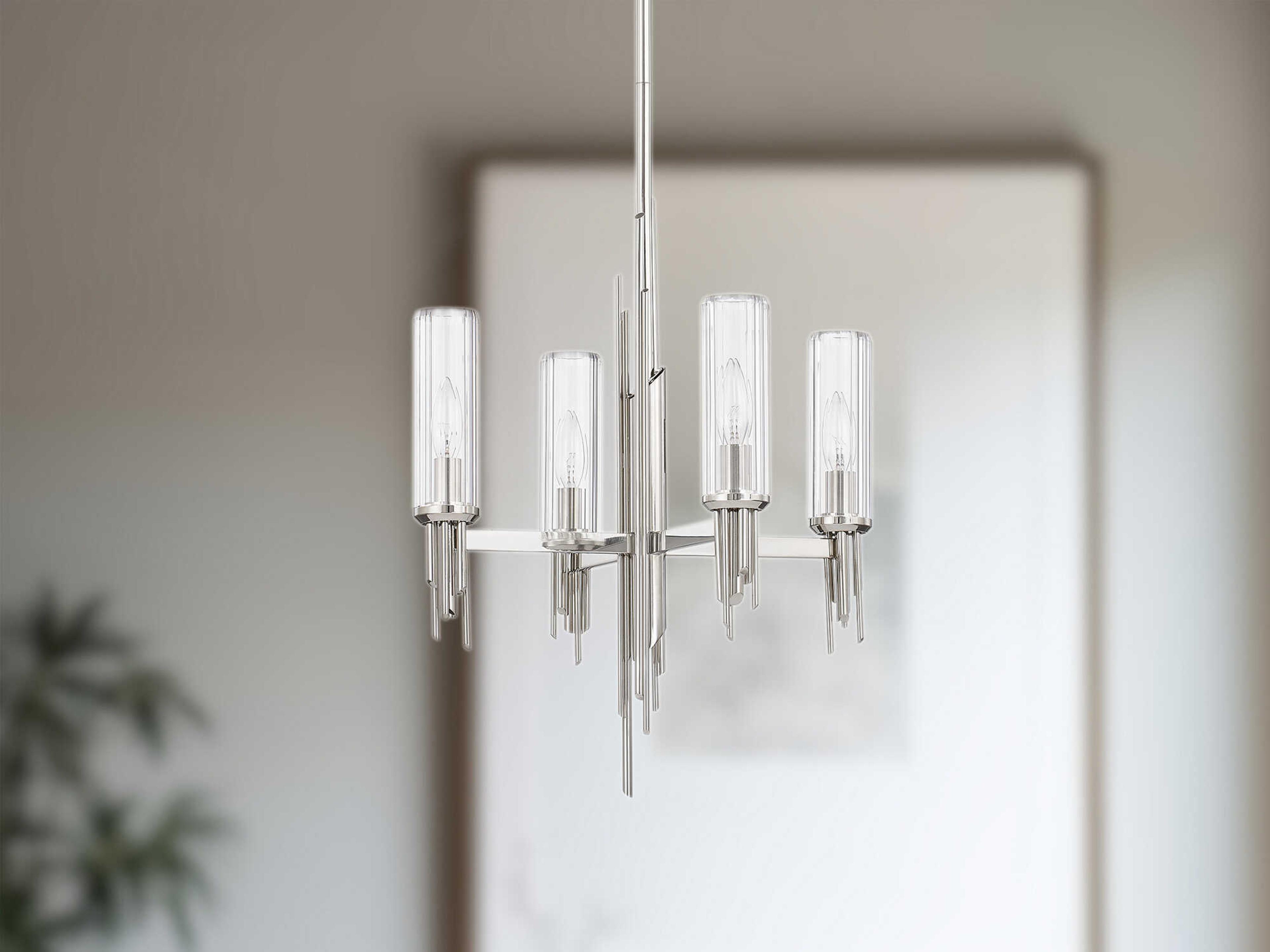 Alora Lighting Torres 4-Light Polished Nickel Chandelier