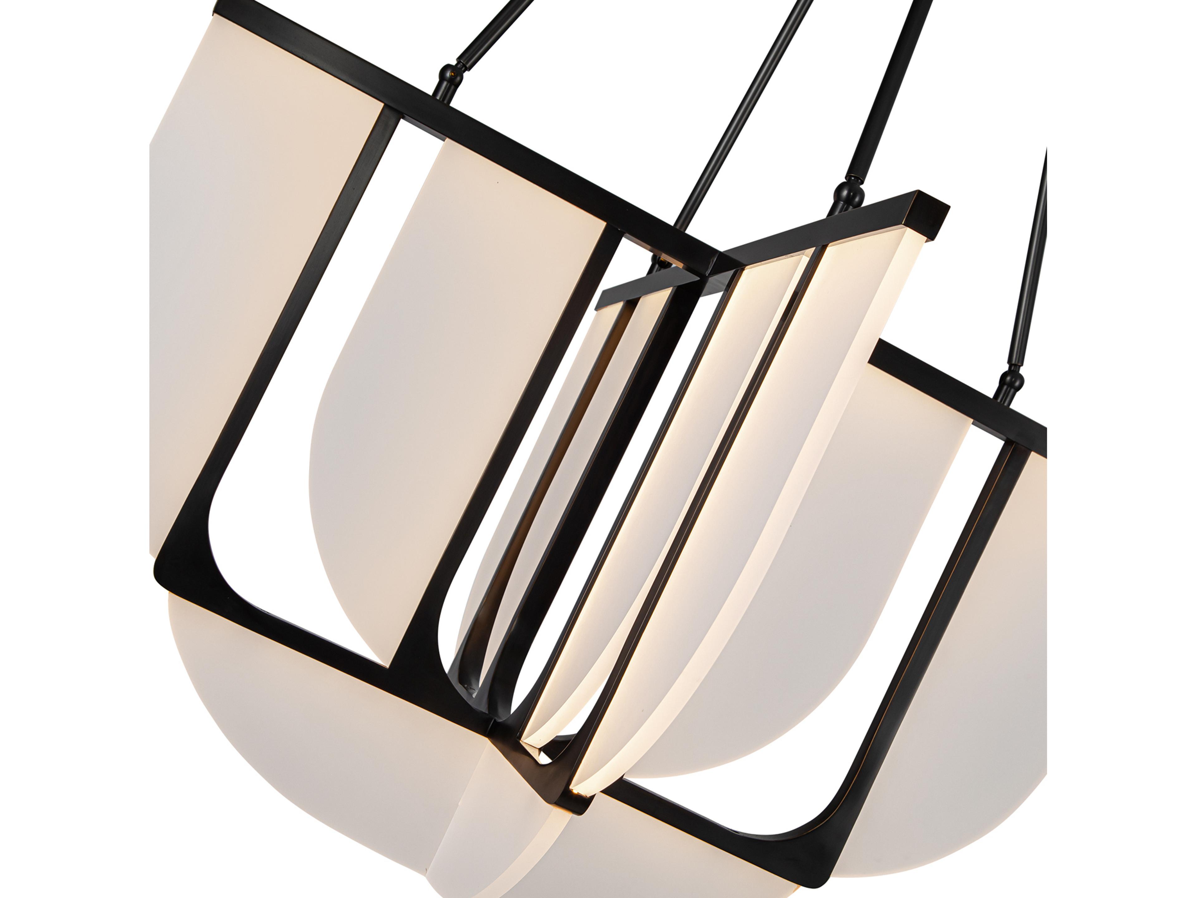 Alora Lighting Anders Urban Bronze Black Geometric Chandelier
