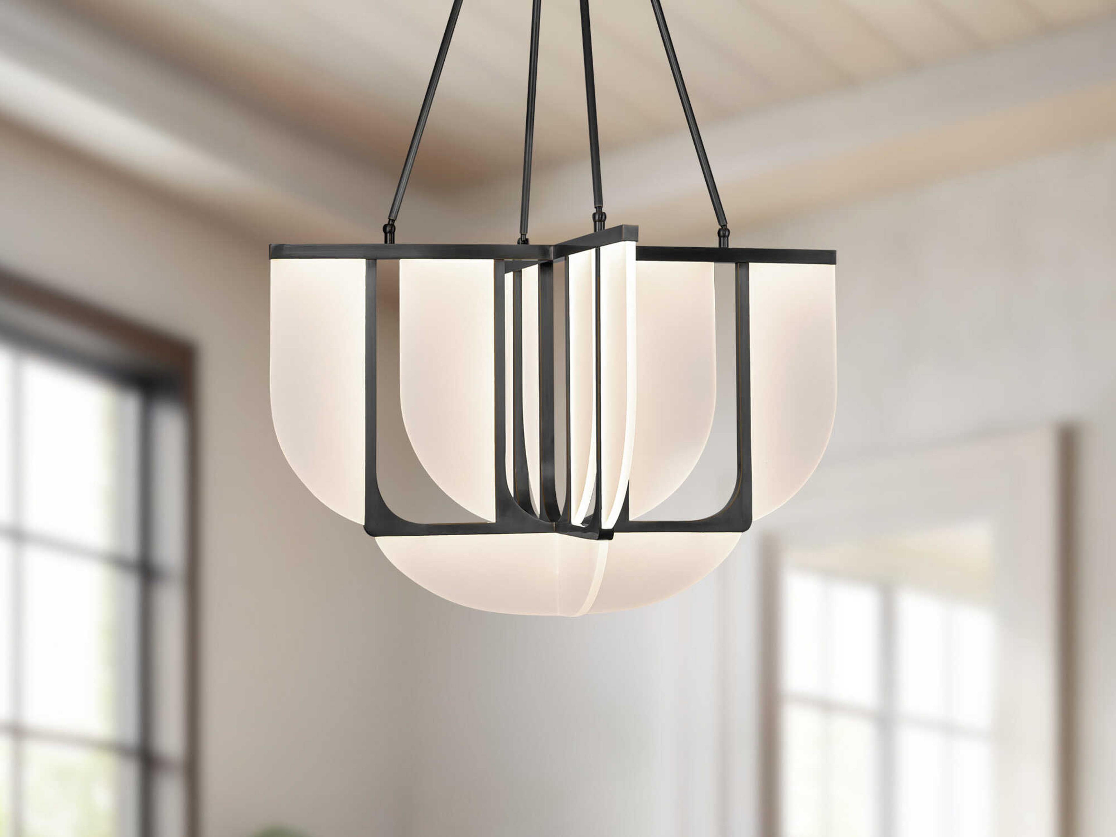 Alora Lighting Anders Urban Bronze Black Geometric Chandelier