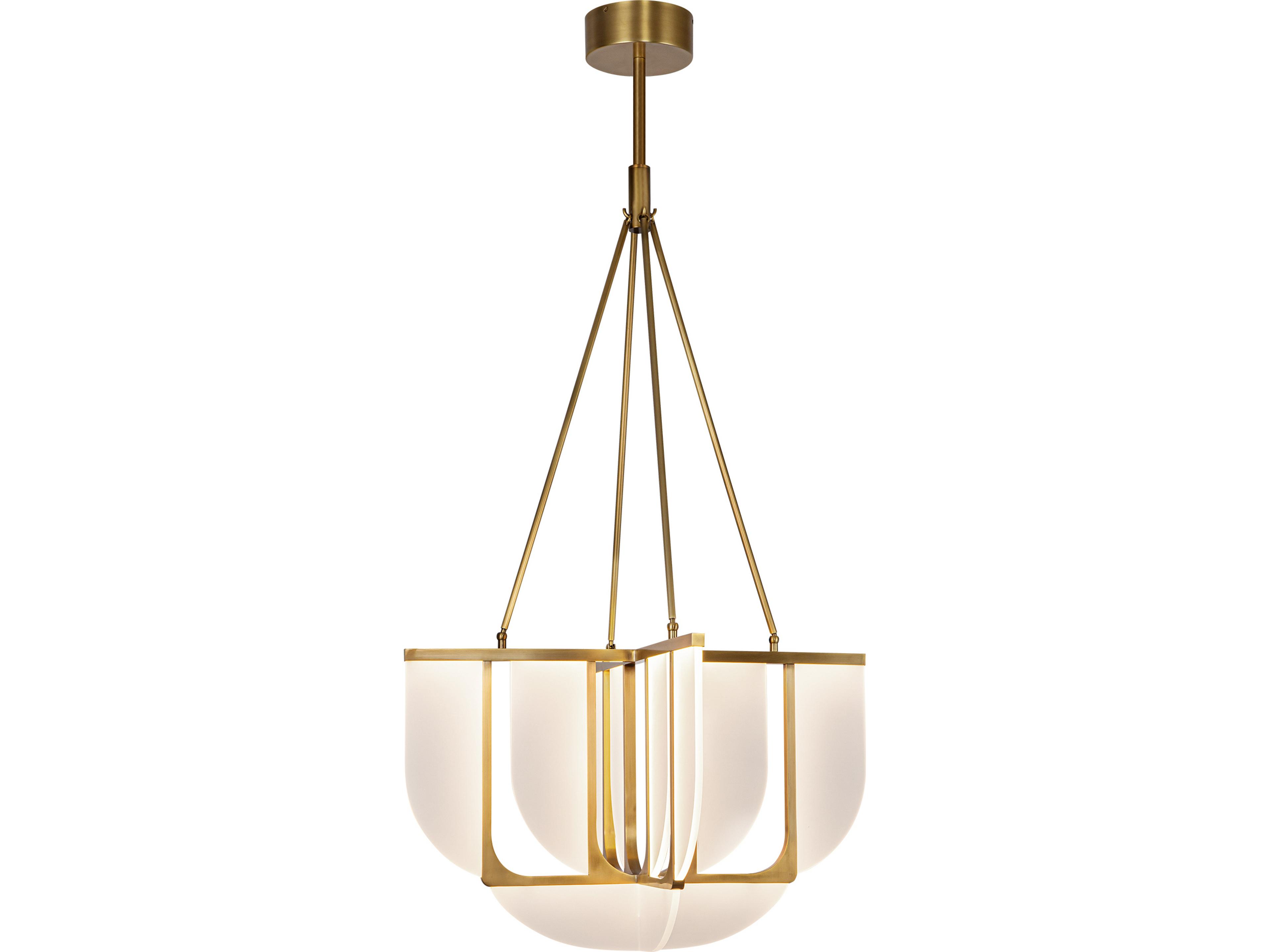Anders Chandelier in Vintage Brass Modern LED