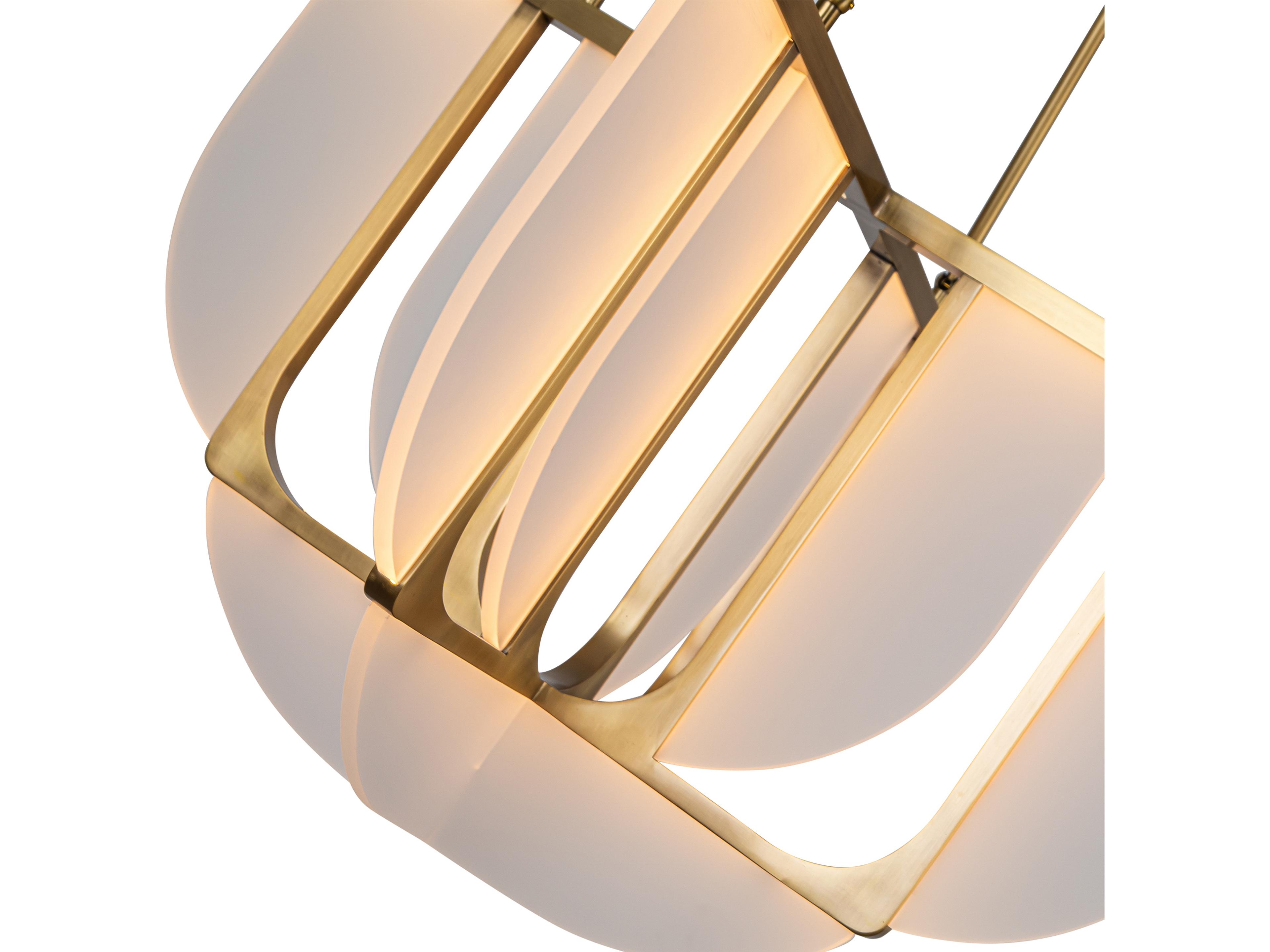 Alora Lighting Anders Vintage Brass Geometric Chandelier