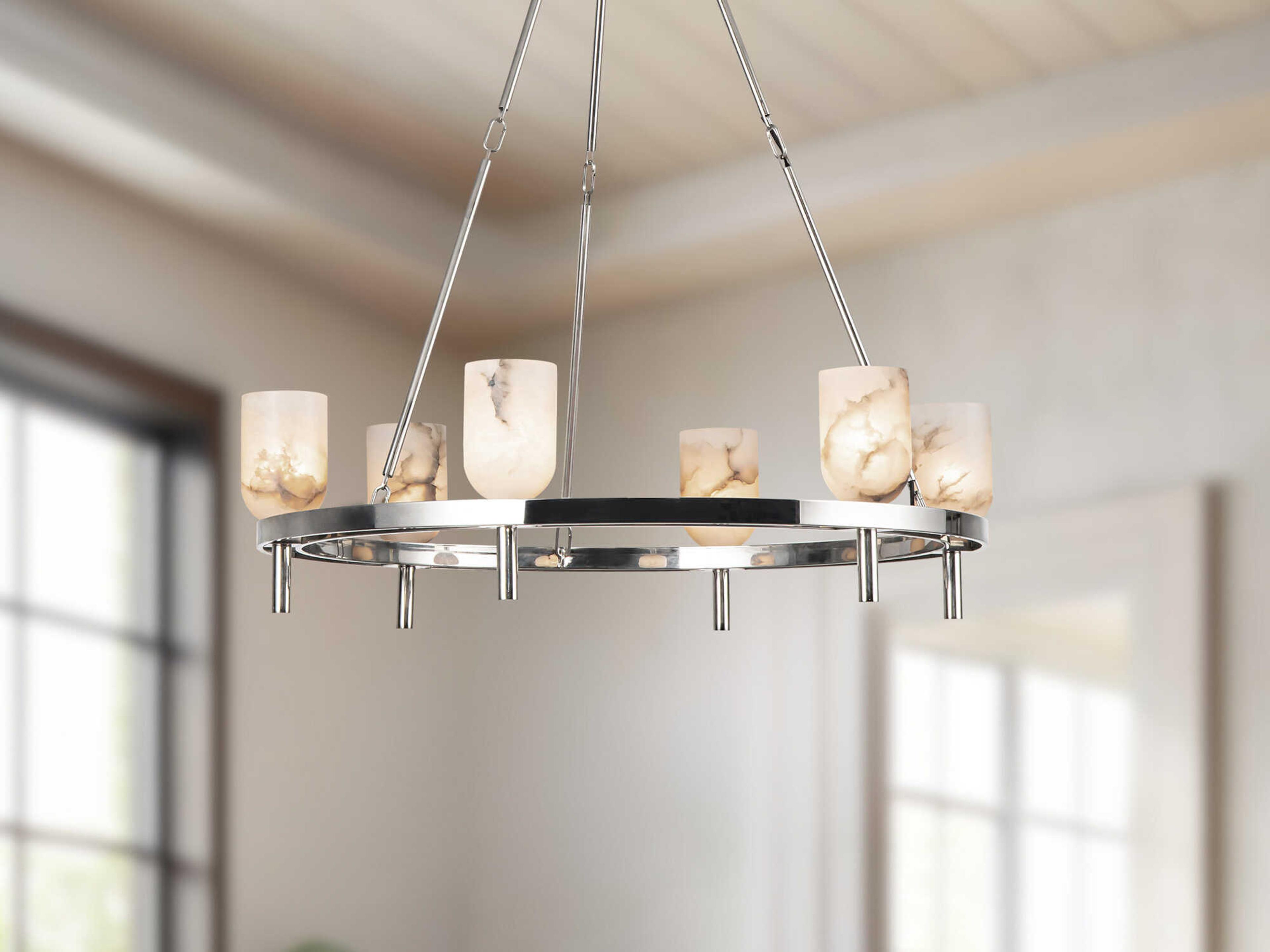 Alora Lighting Lucian 6-Light Polished Nickel Chandelier
