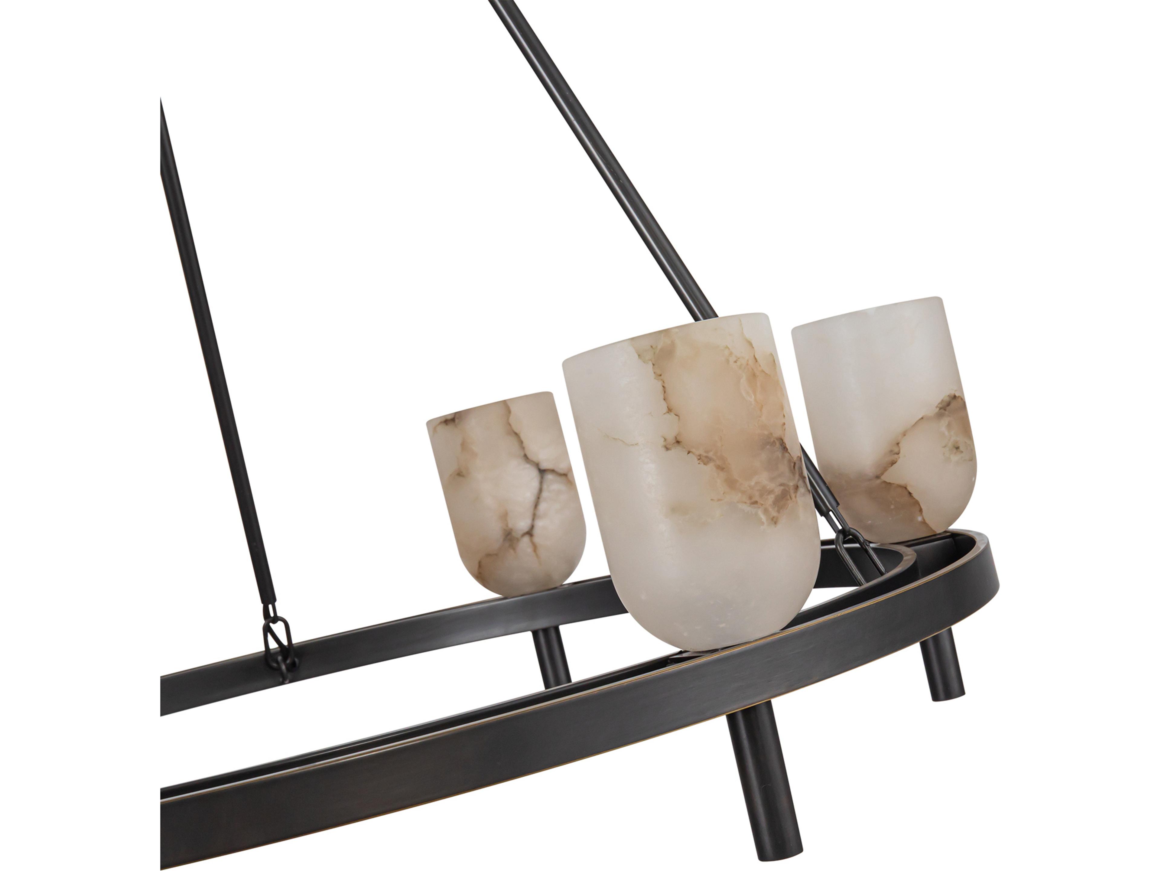 Alora Lighting Lucian 6-Light Urban Bronze Black Chandelier