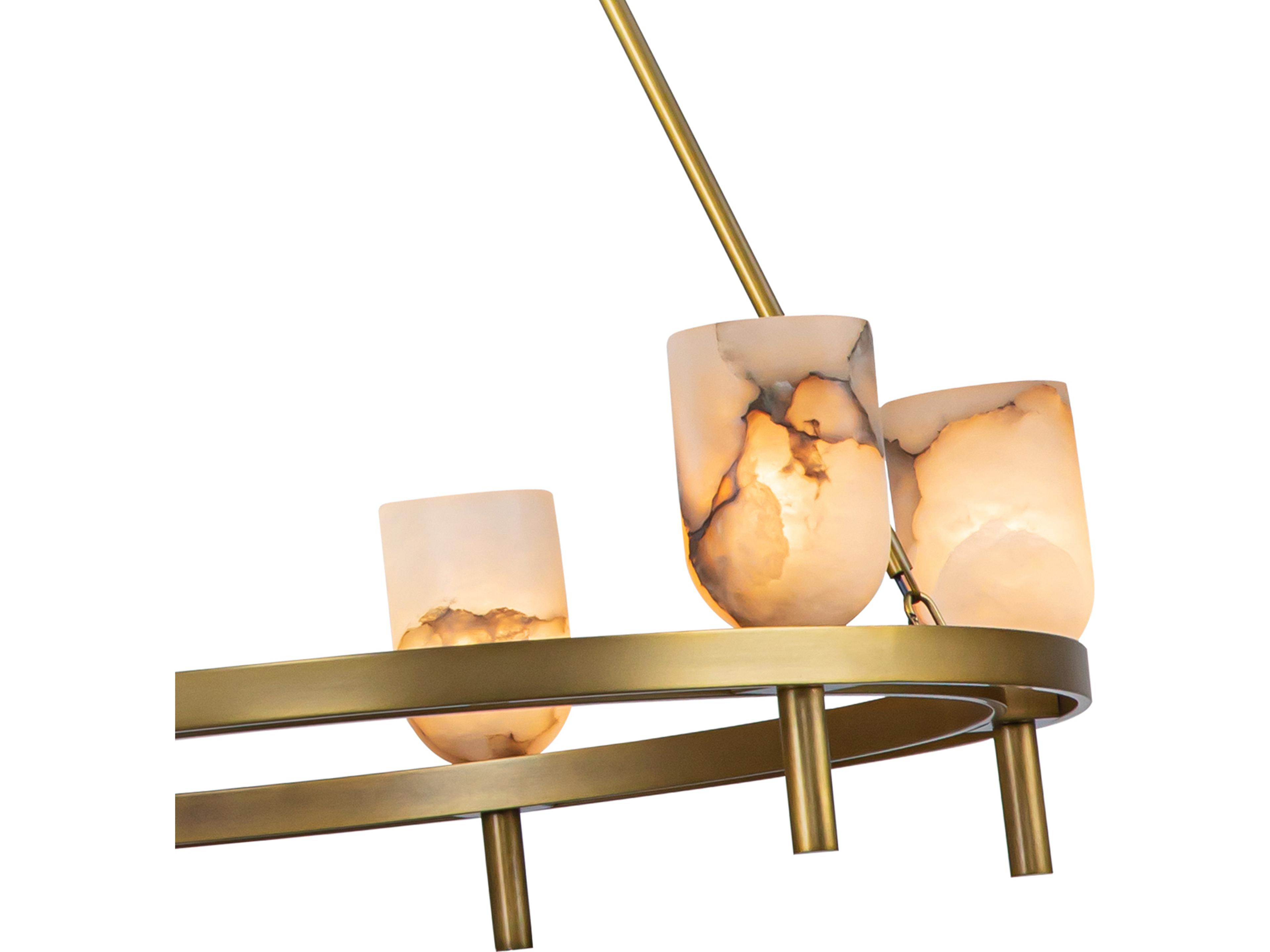 Alora Lighting Lucian 6-Light Vintage Brass Chandelier