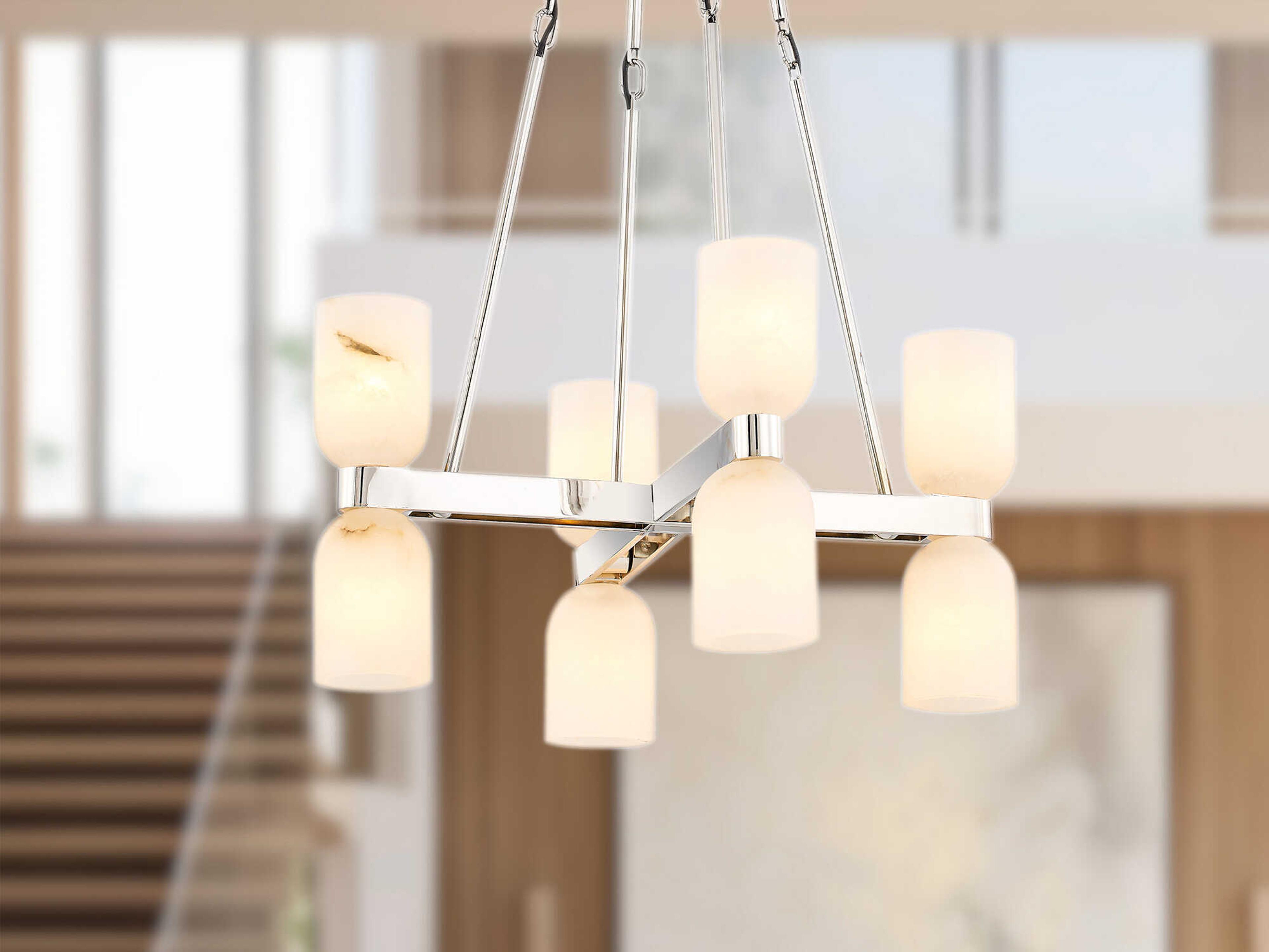 Alora Lighting Lucian 8-Light Polished Nickel Chandelier