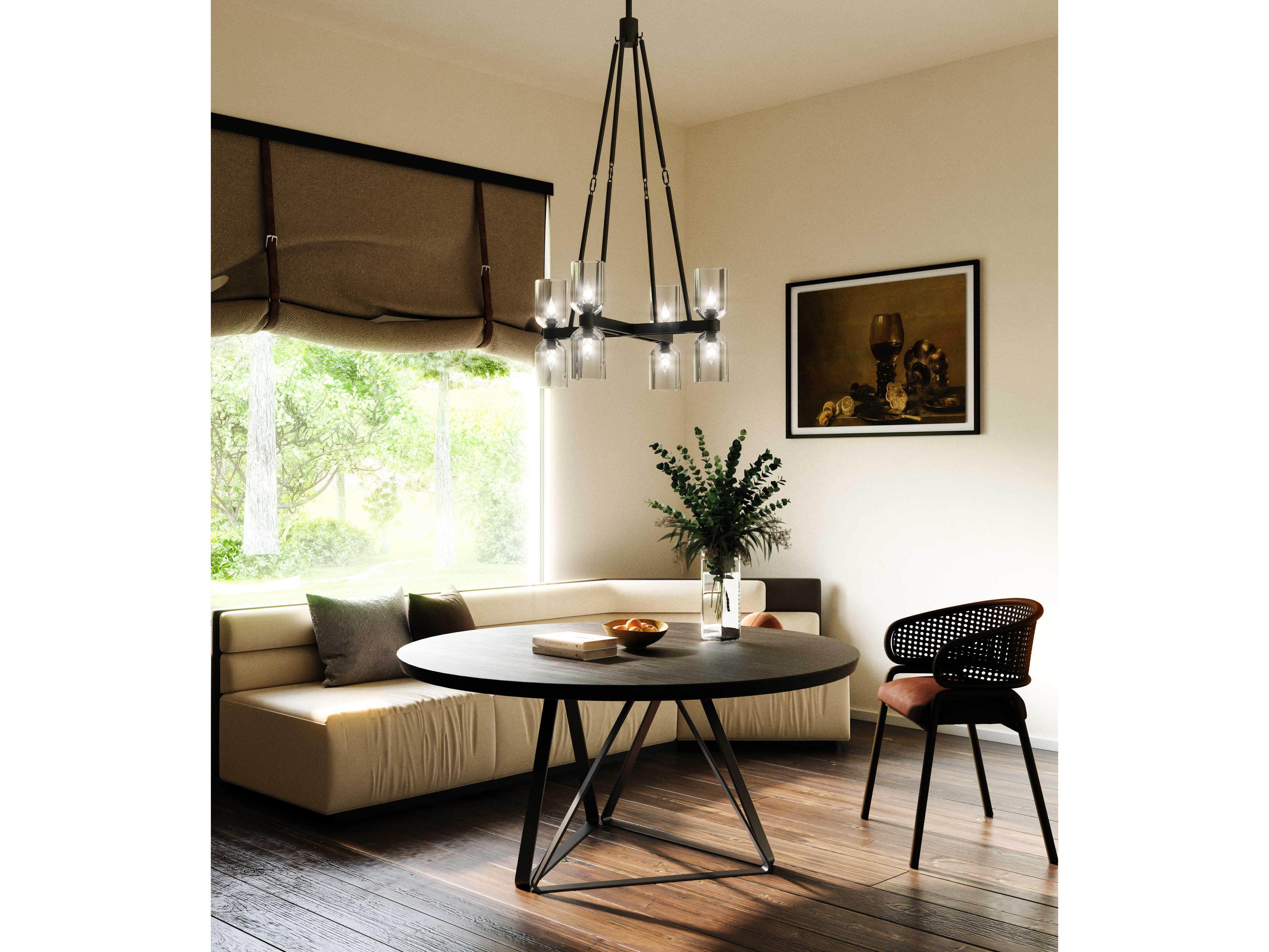 Alora Lighting Lucian 8-Light Urban Bronze Chandelier