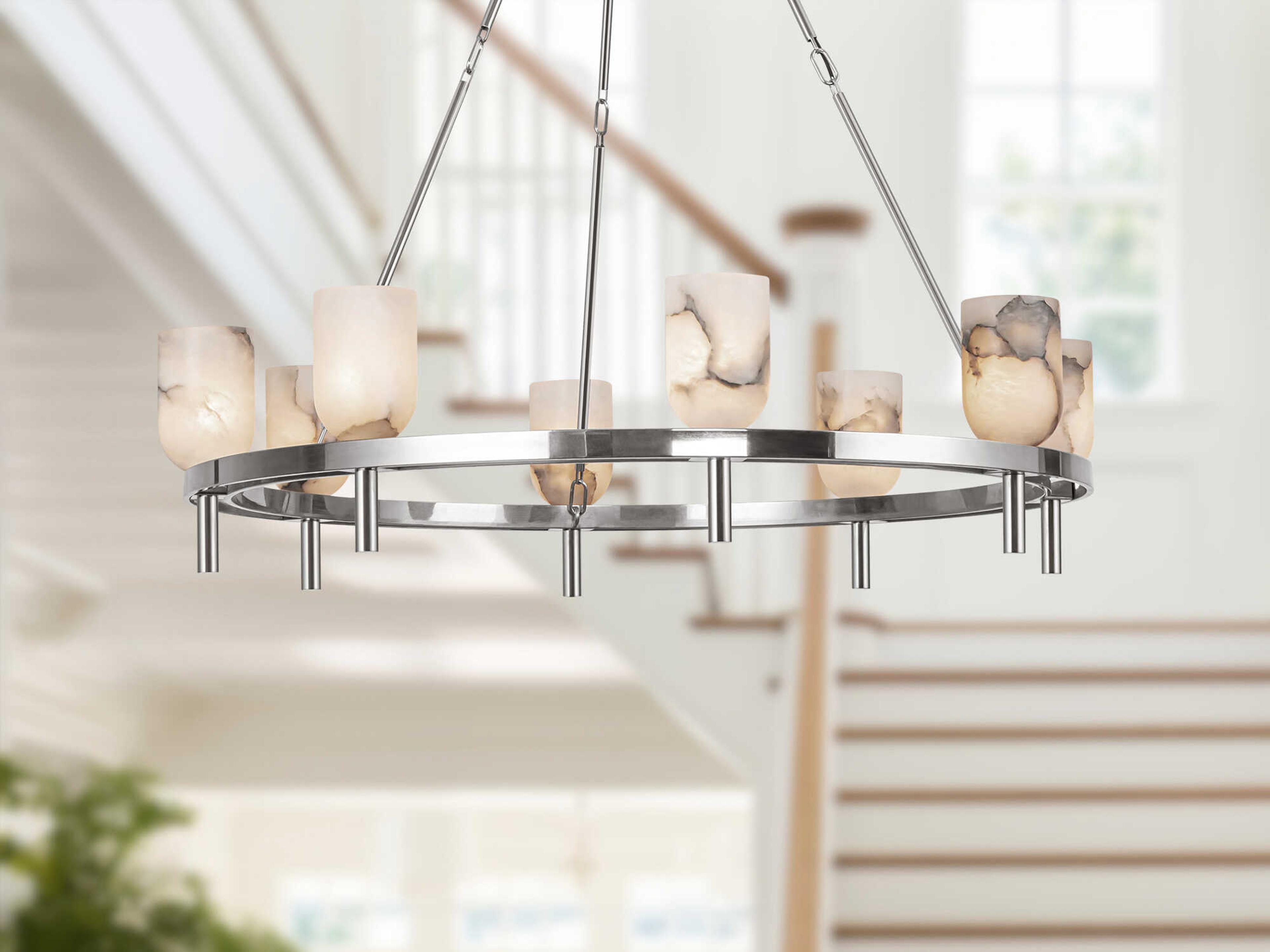 Alora Lighting Lucian 8-Light Polished Nickel Chandelier